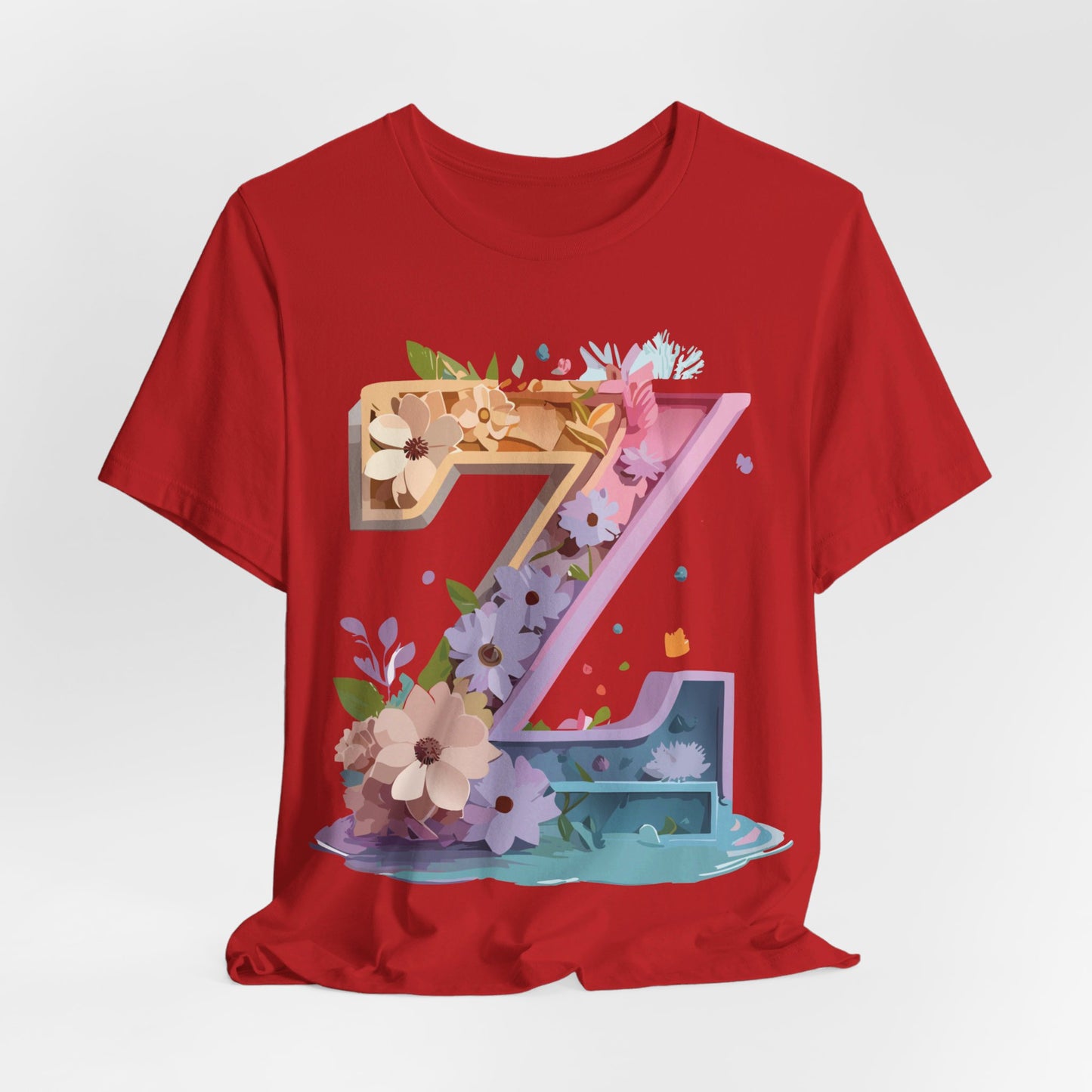 Natural Cotton Tee Shirt - Letters Collection - Z Printify