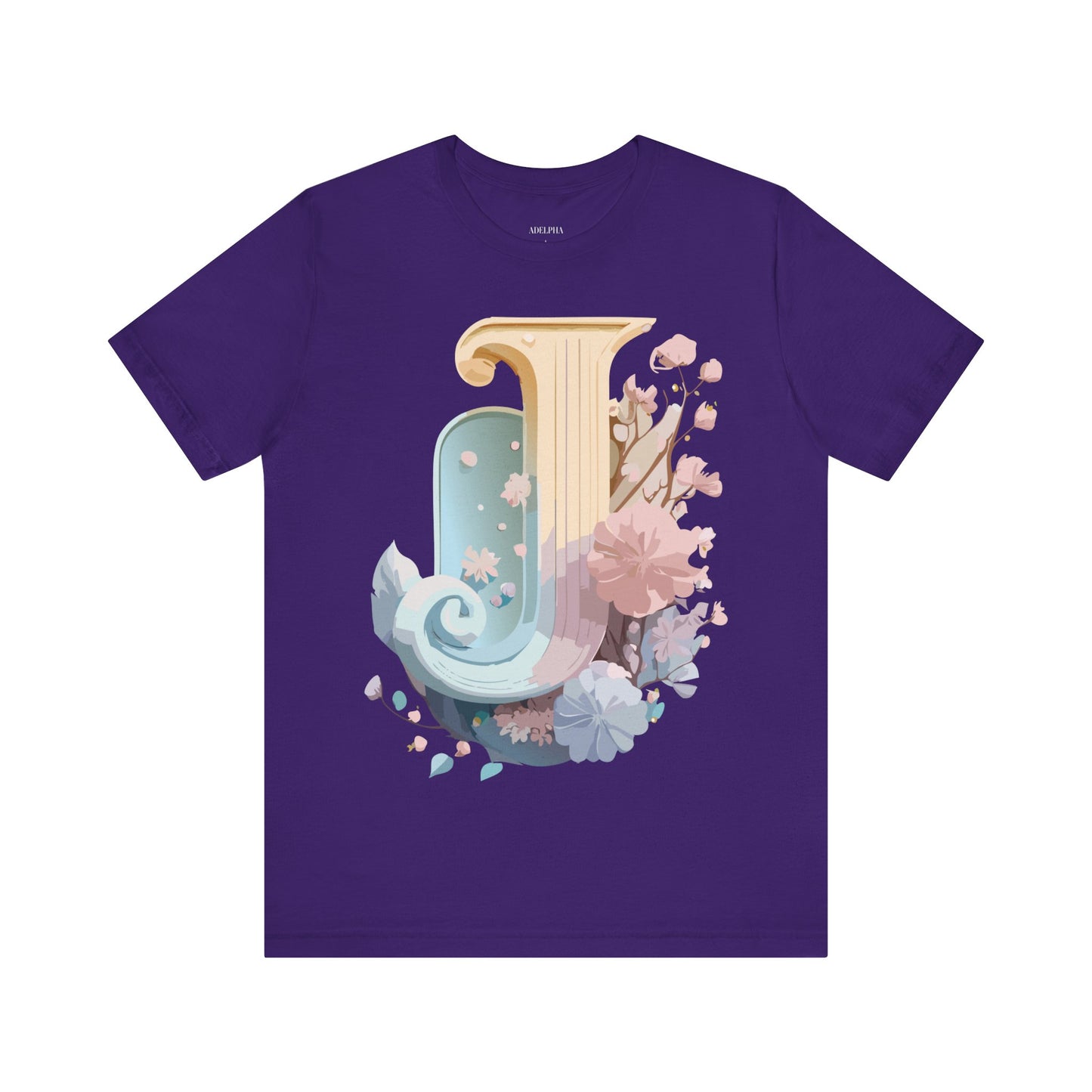 Natural Cotton Tee Shirt - Letters Collection - J Printify