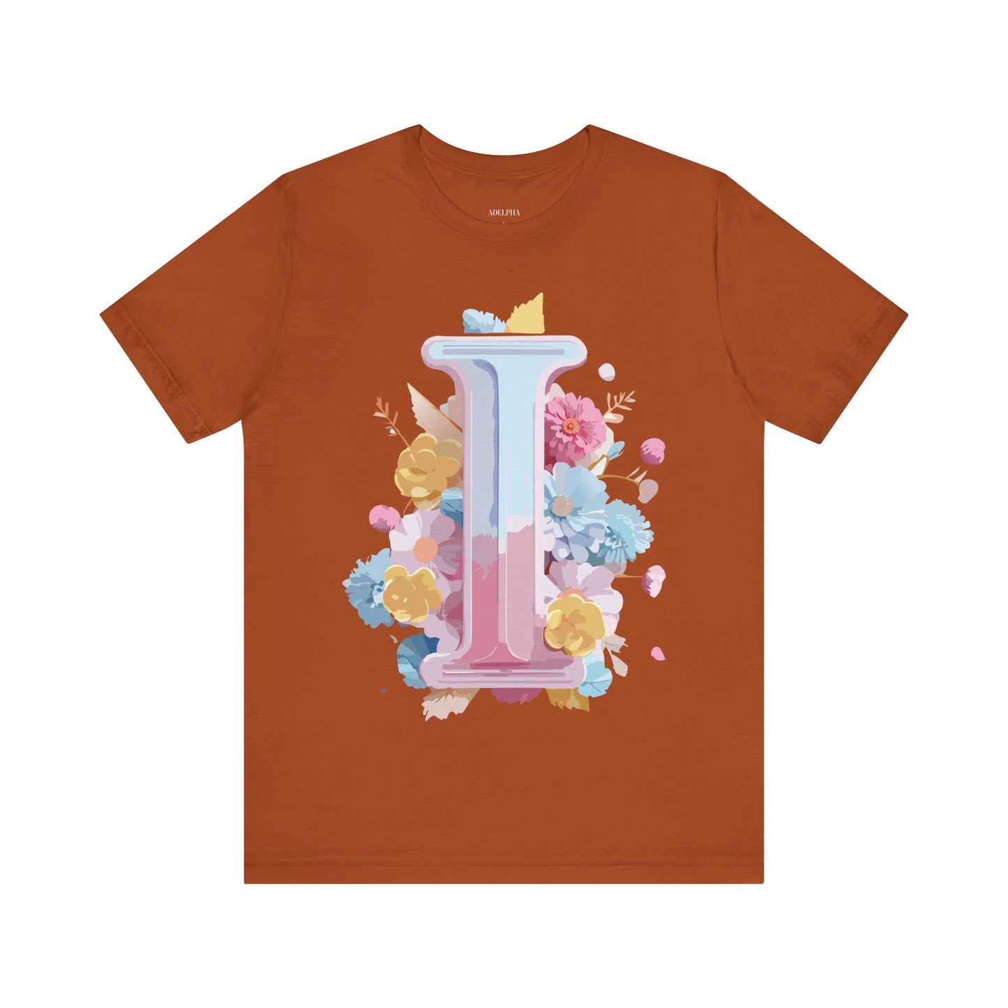 Natural Cotton Tee Shirt - Letters Collection - I Printify