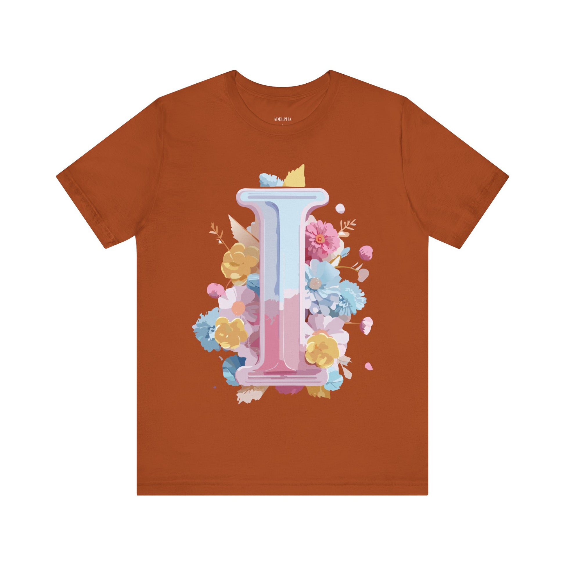 Natural Cotton Tee Shirt - Letters Collection - I Printify