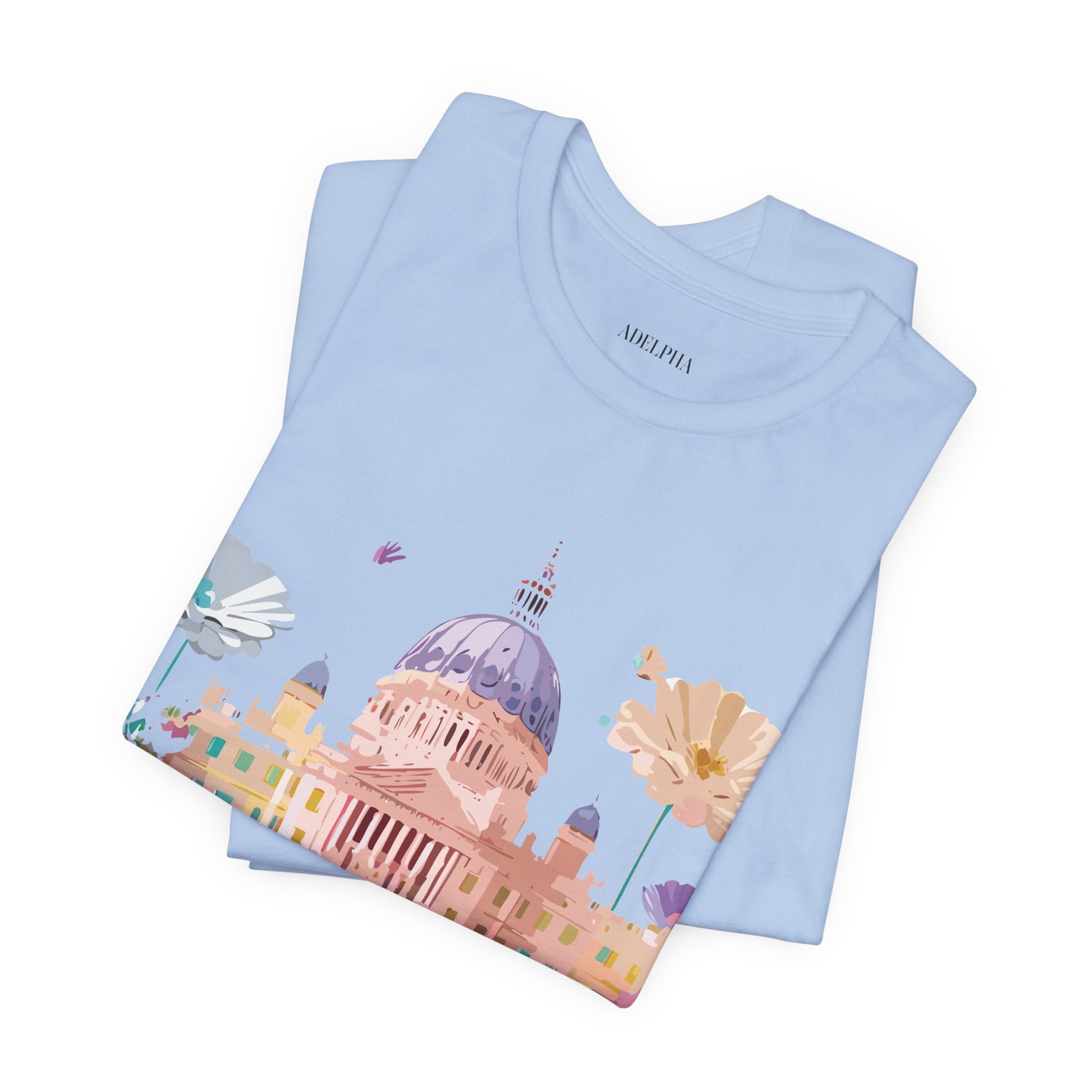 Natural Cotton Tee Shirt - Beautiful Places Collection - Madrid Printify