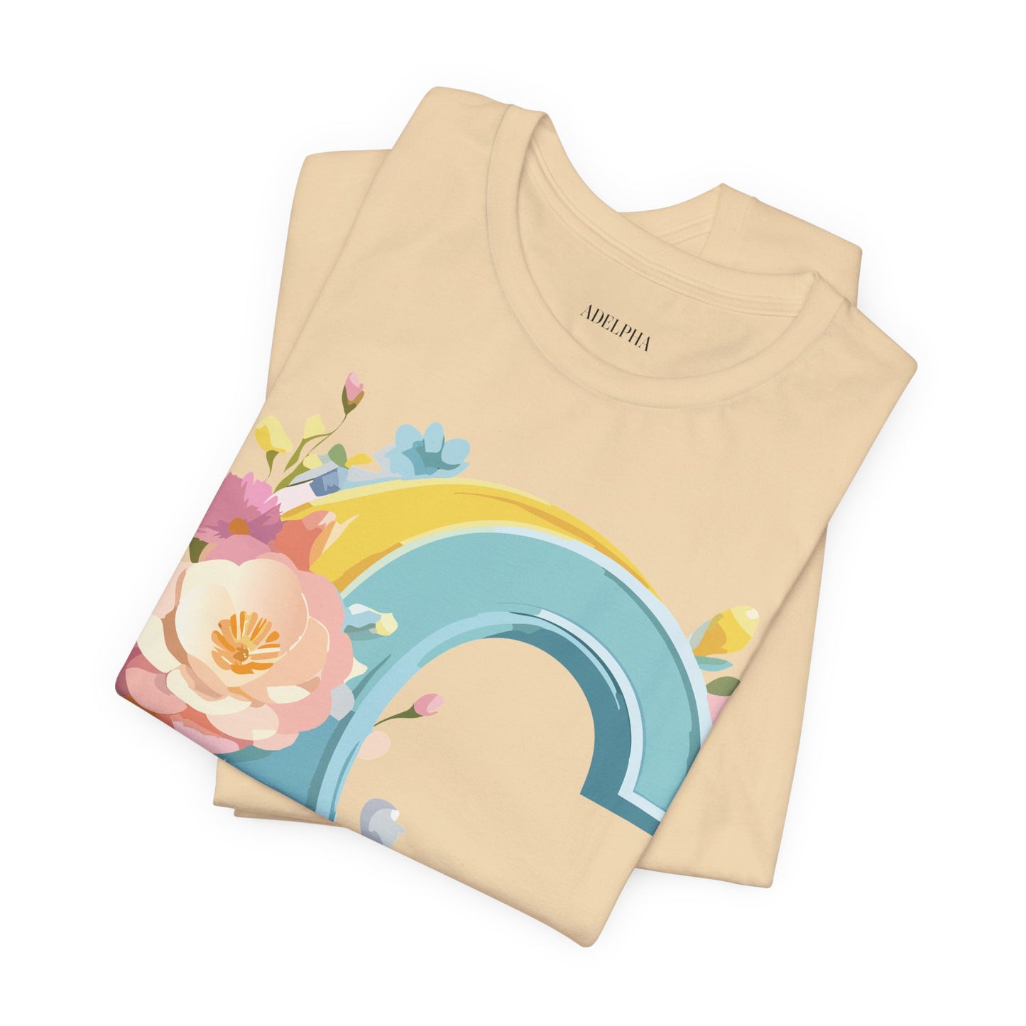 Natural Cotton Tee Shirt - Letters Collection - C Printify