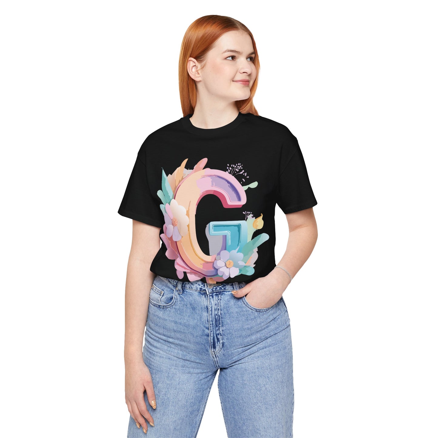 Natural Cotton Tee Shirt - Letters Collection - G Printify