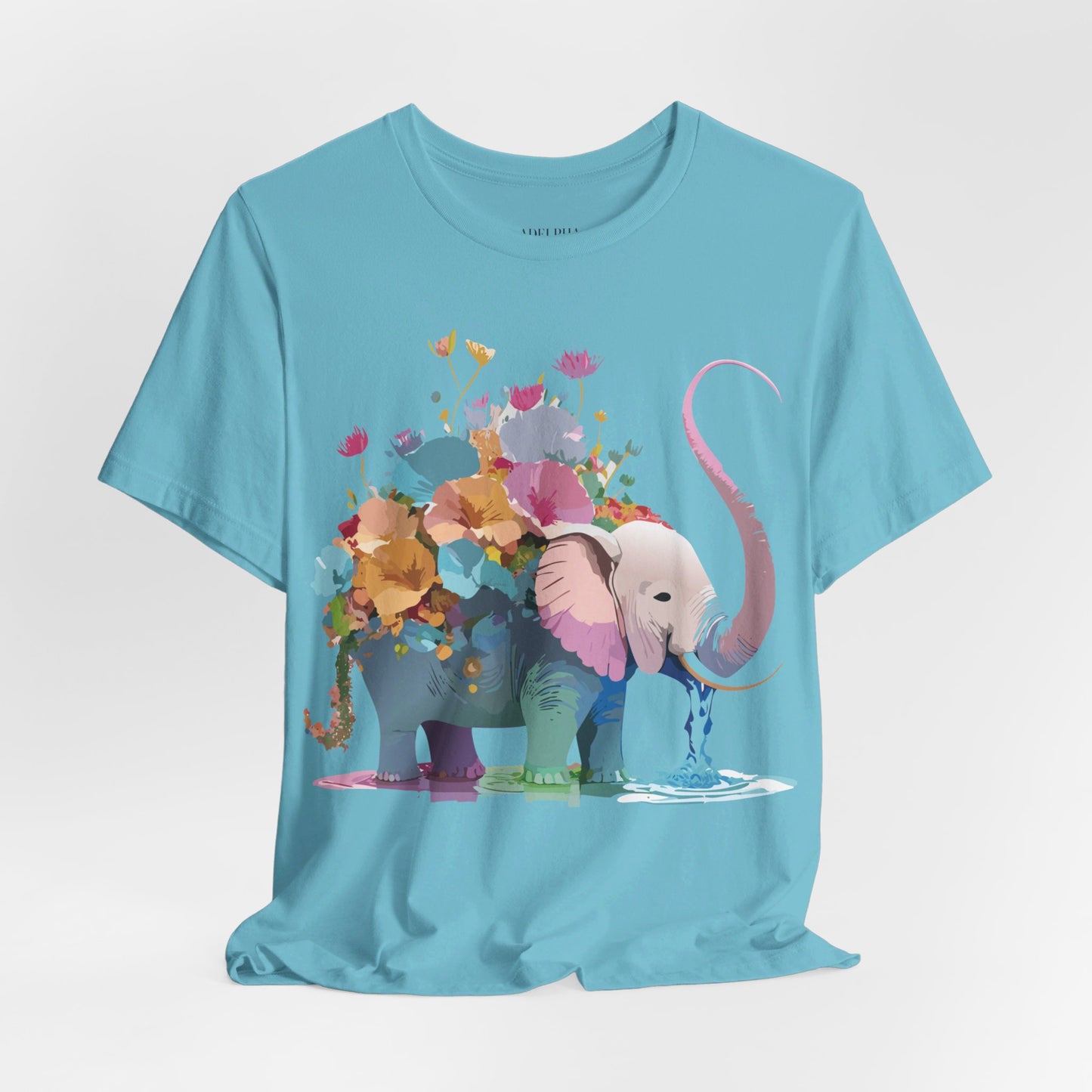 Natural Cotton Tee Shirt with Elephant Printify