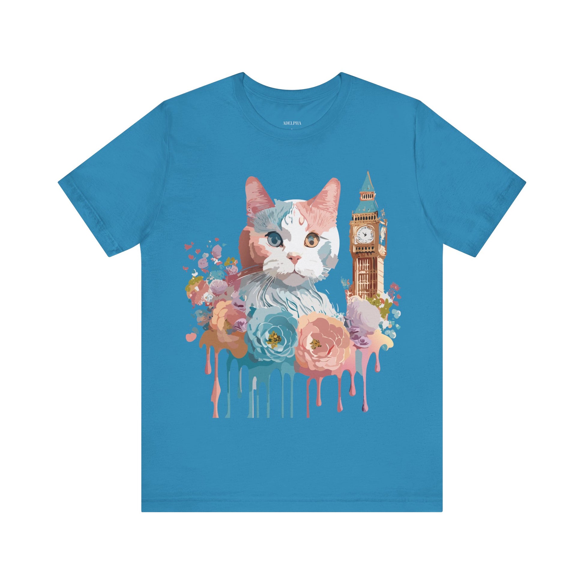 Natural Cotton Tee Shirt with Cat Printify