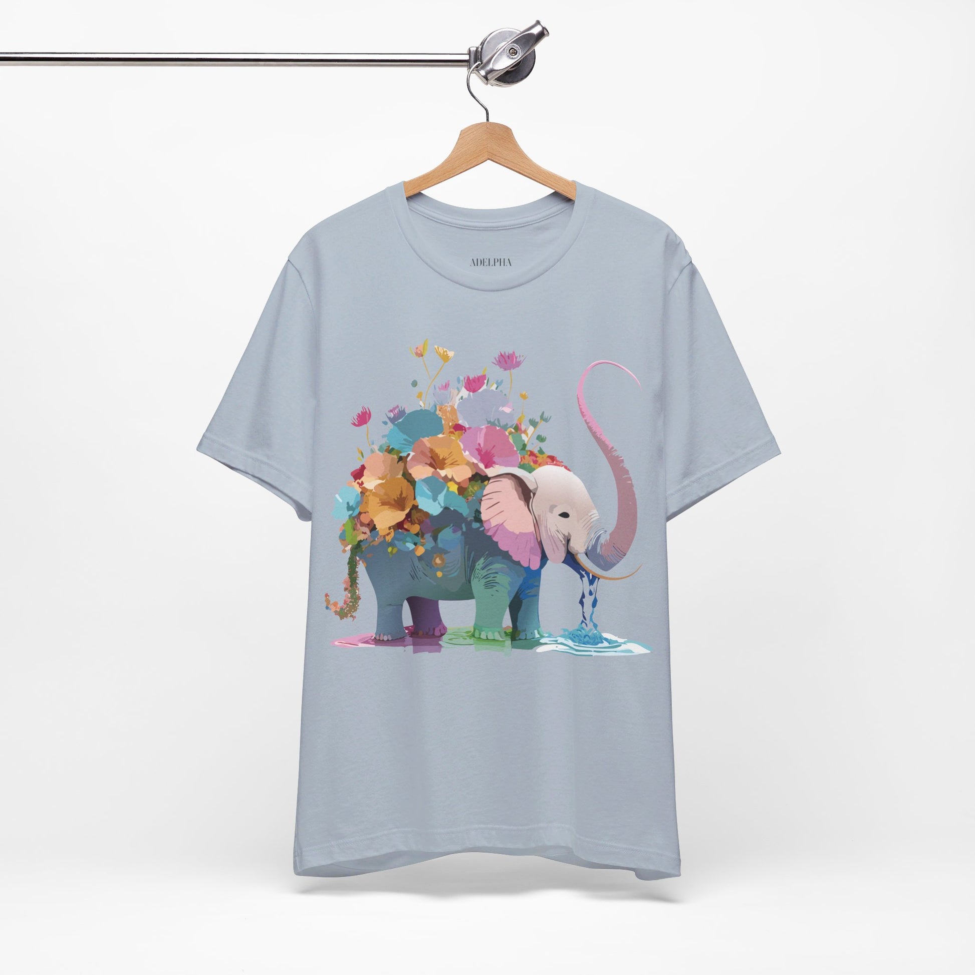 Natural Cotton Tee Shirt with Elephant Printify