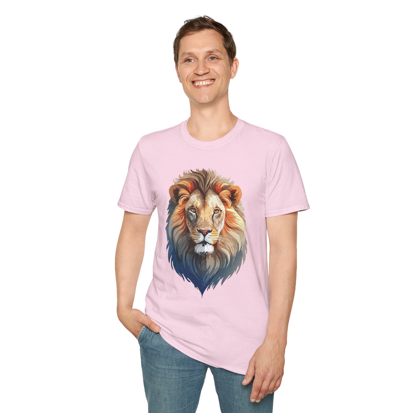 Lion Shirt, Shirt with Lion, Floral Lion Tee, Shirt with Animals