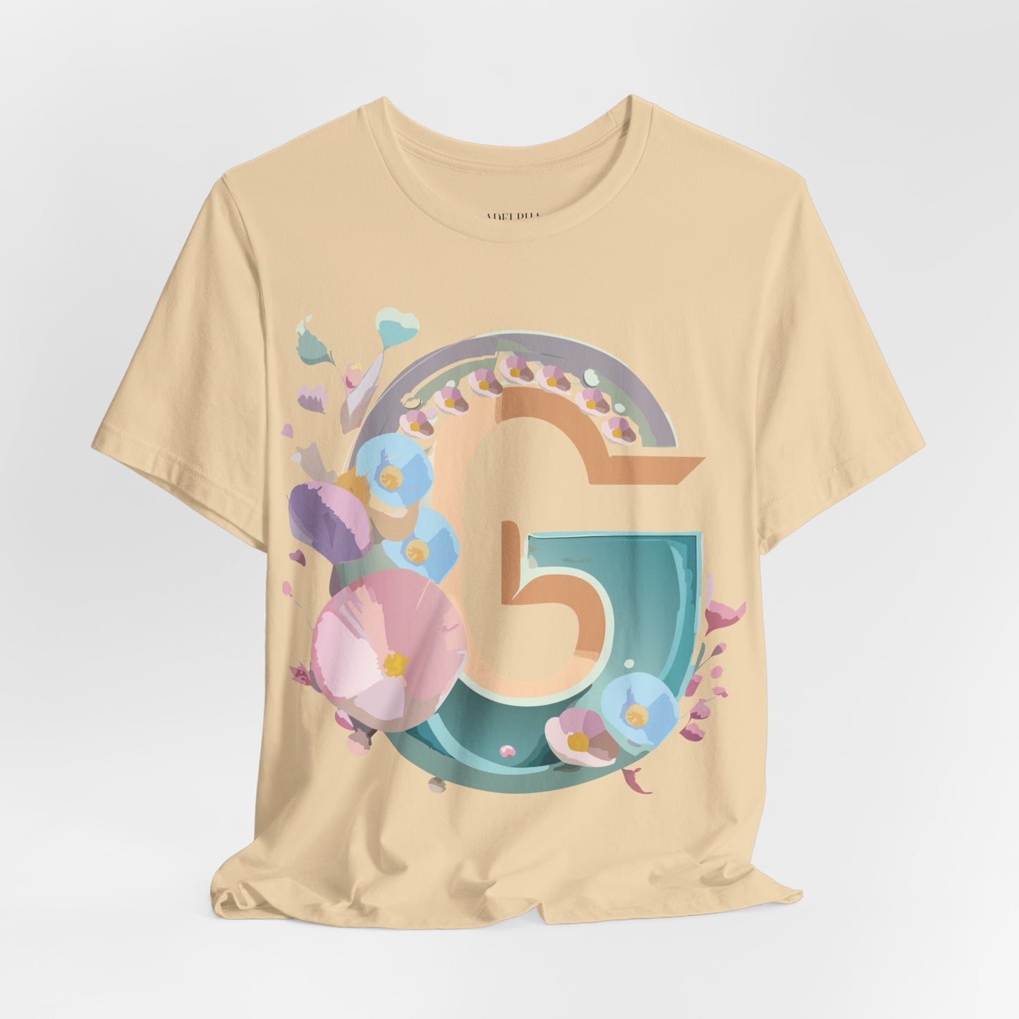 Natural Cotton Tee Shirt - Letters Collection - G Printify