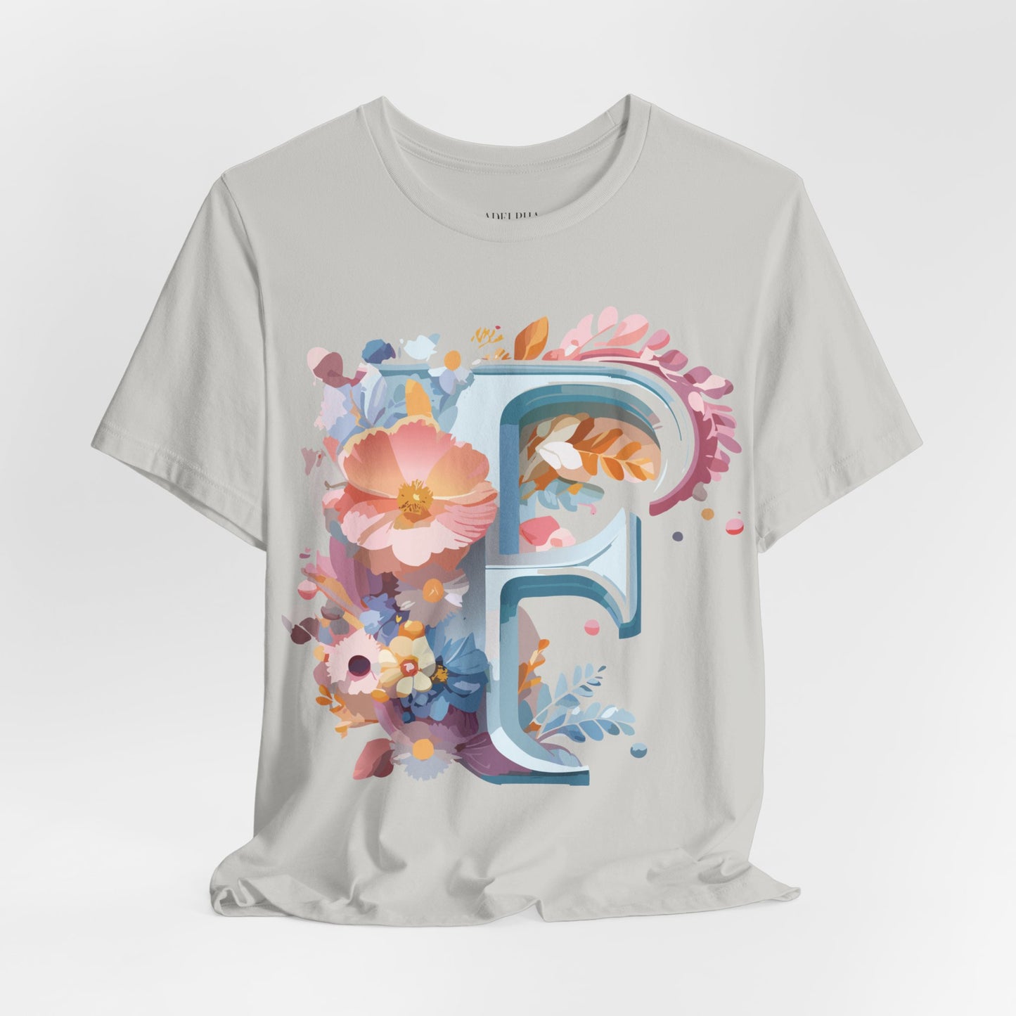 Natural Cotton Tee Shirt - Letters Collection - F Printify