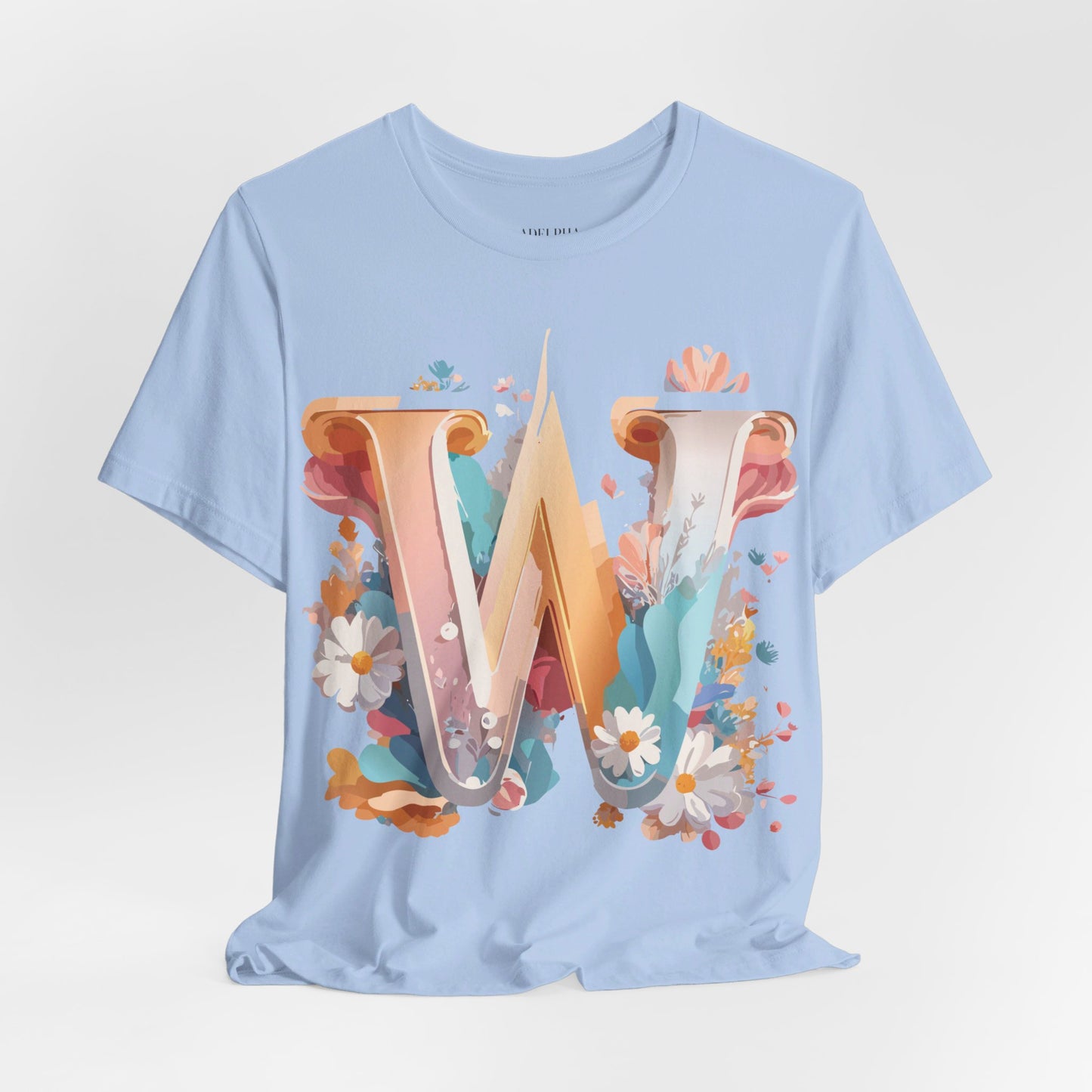 Natural Cotton Tee Shirt - Letters Collection - W Printify