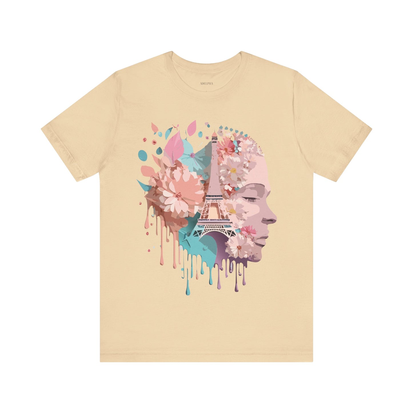 Natural Cotton Tee Shirt - Beautiful Places Collection - Paris Printify