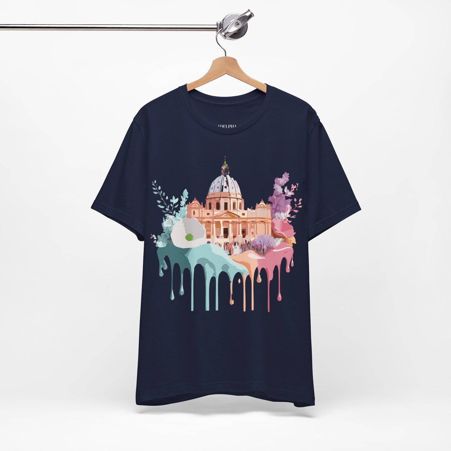 Natural Cotton Tee Shirt - Beautiful Places Collection - Rome Printify