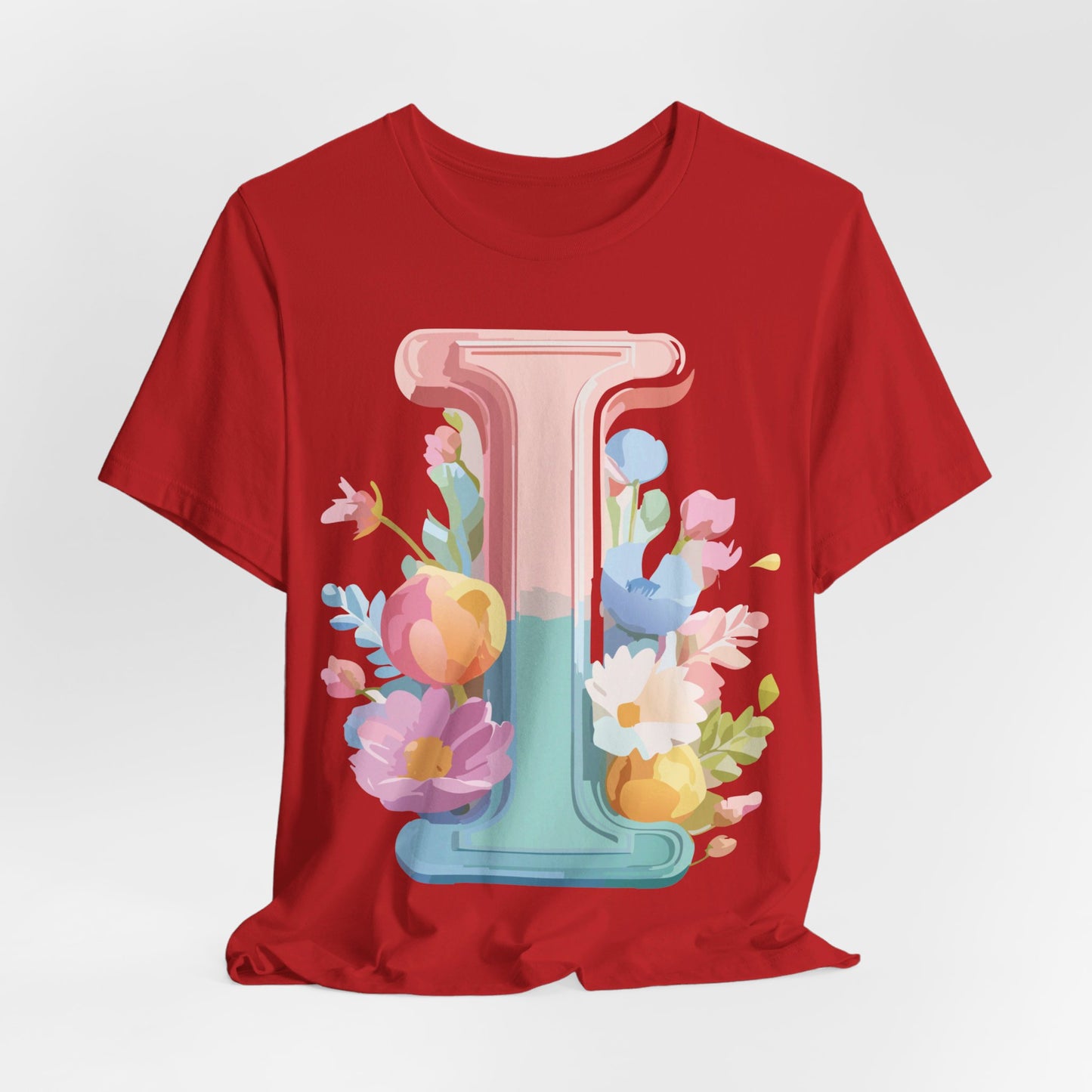 Natural Cotton Tee Shirt - Letters Collection - I Printify