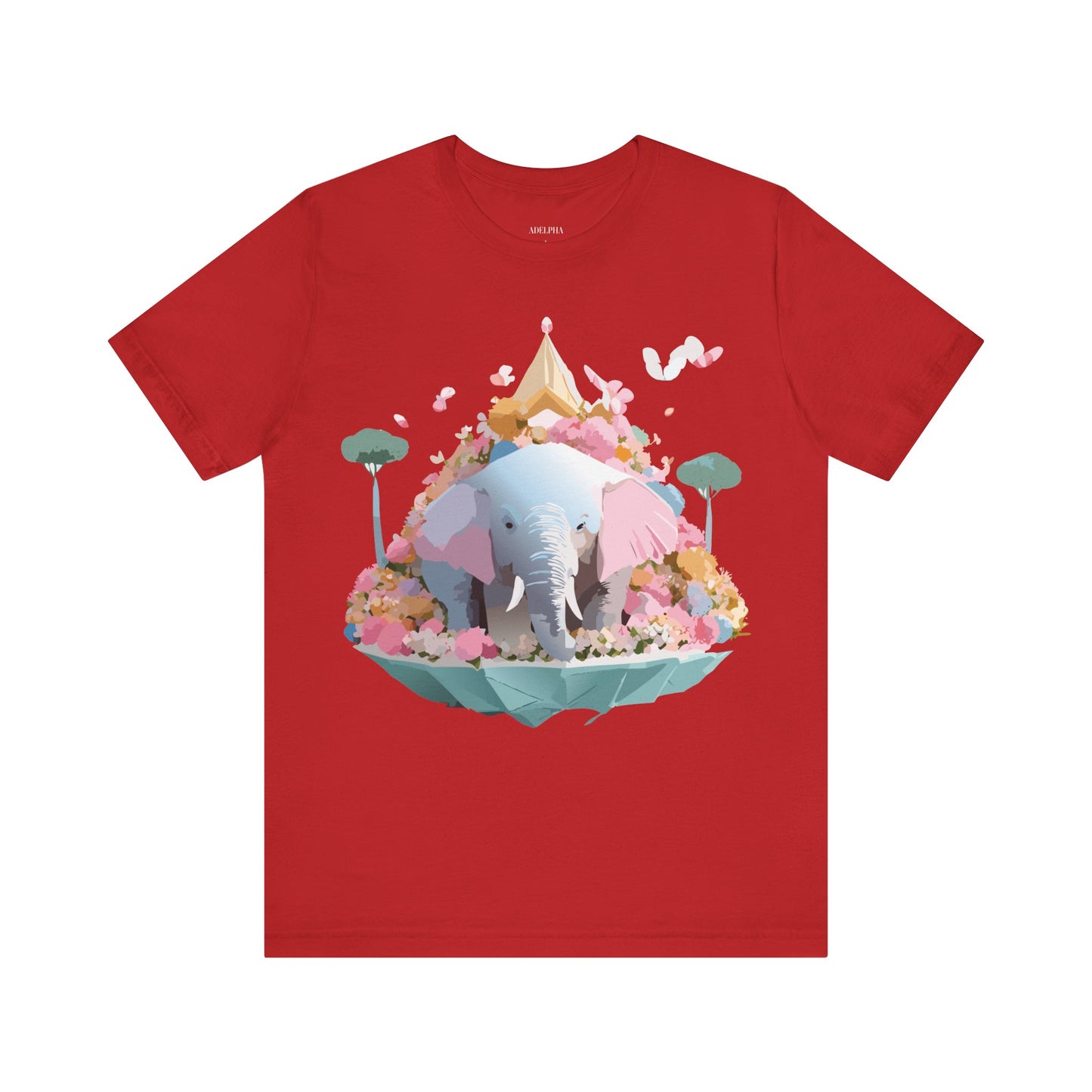 Natural Cotton Tee Shirt with Elephant Printify