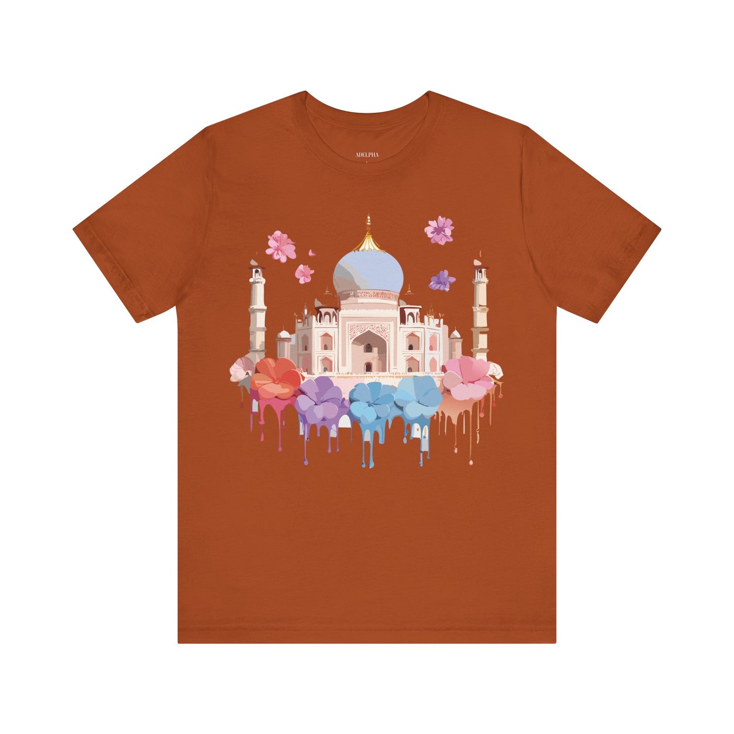 Natural Cotton Tee Shirt - Taj Mahal, India Printify