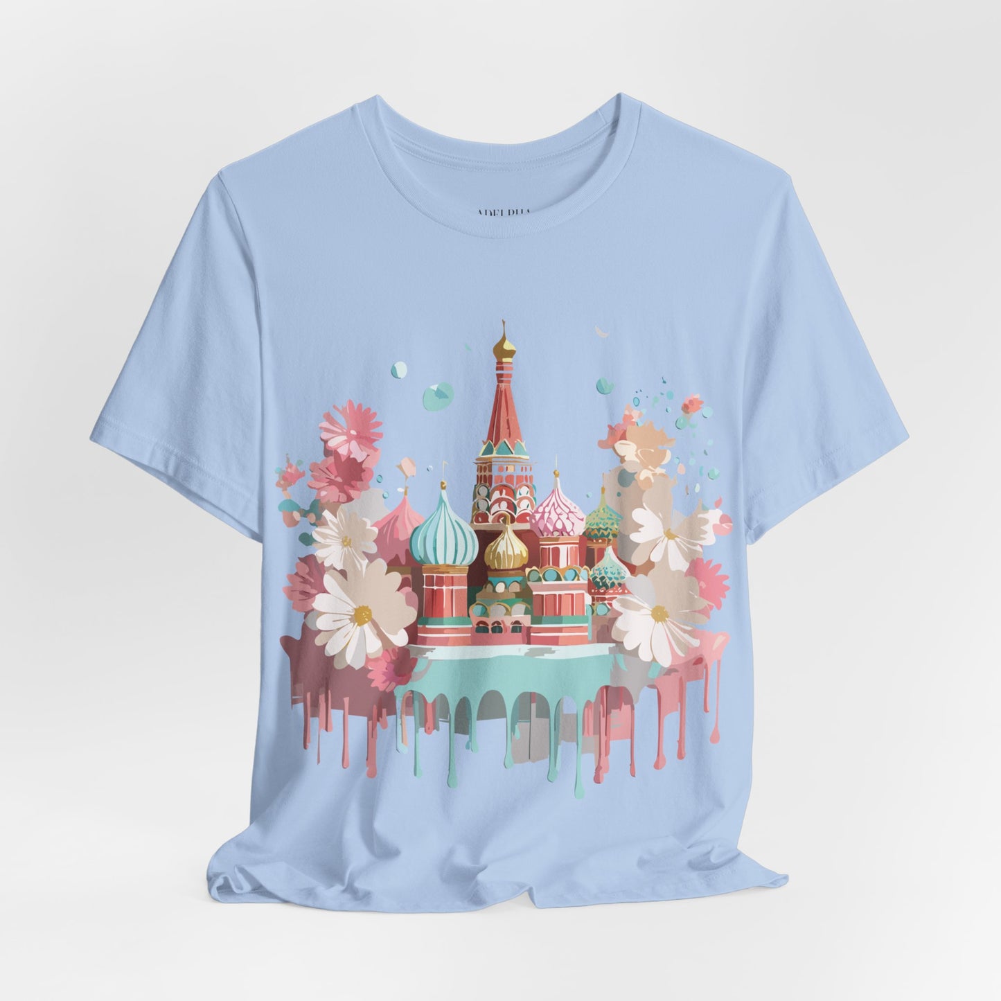 Natural Cotton Tee Shirt - Beautiful Places Collection - Moscow Printify