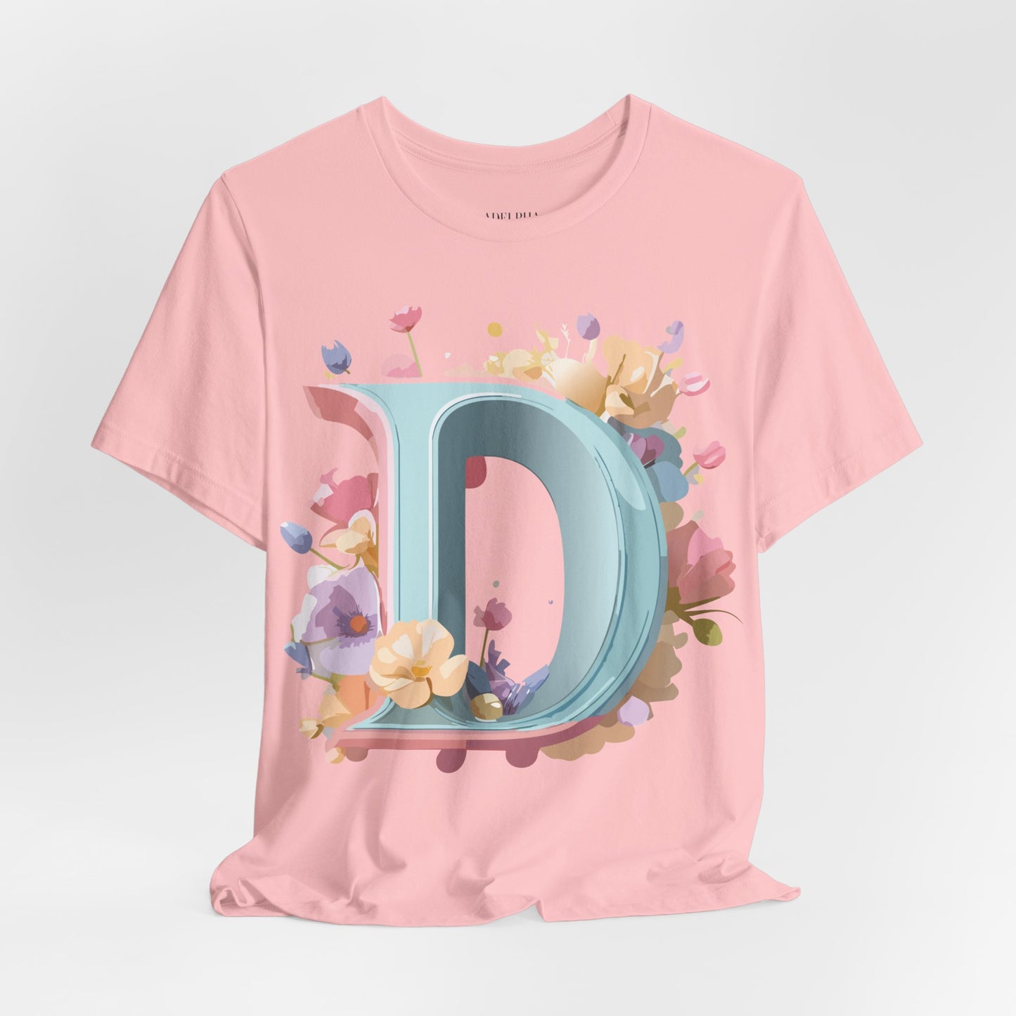 Natural Cotton Tee Shirt - Letters Collection - D Printify