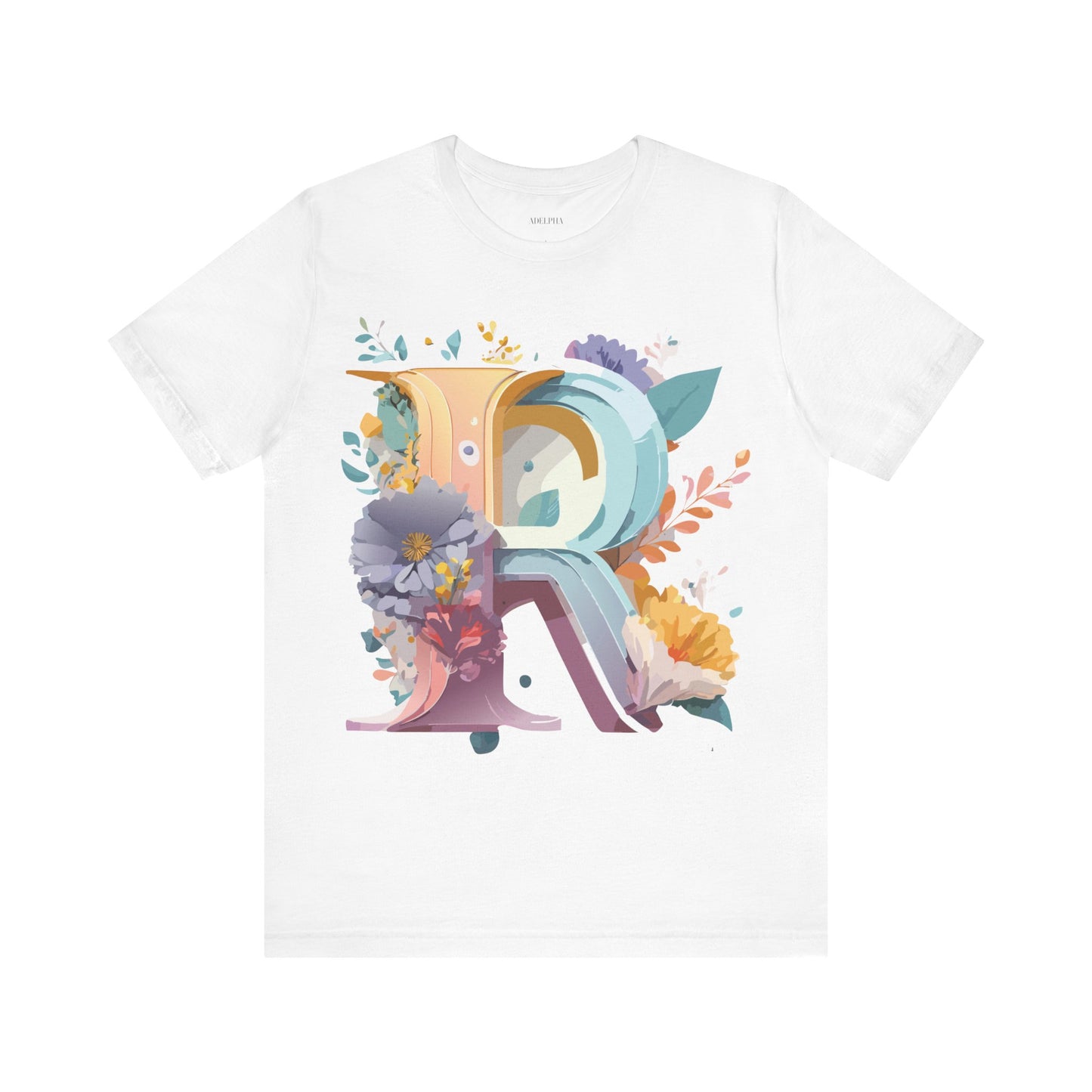 Natural Cotton Tee Shirt - Letters Collection - R Printify