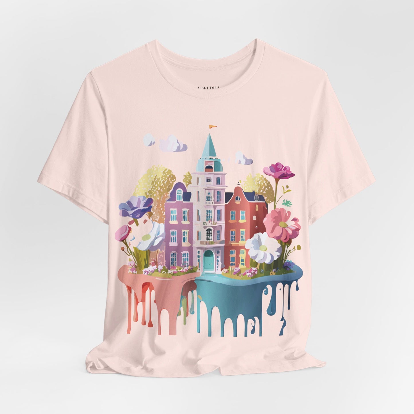 Natural Cotton Tee Shirt - Beautiful Places Collection - Amsterdam Printify