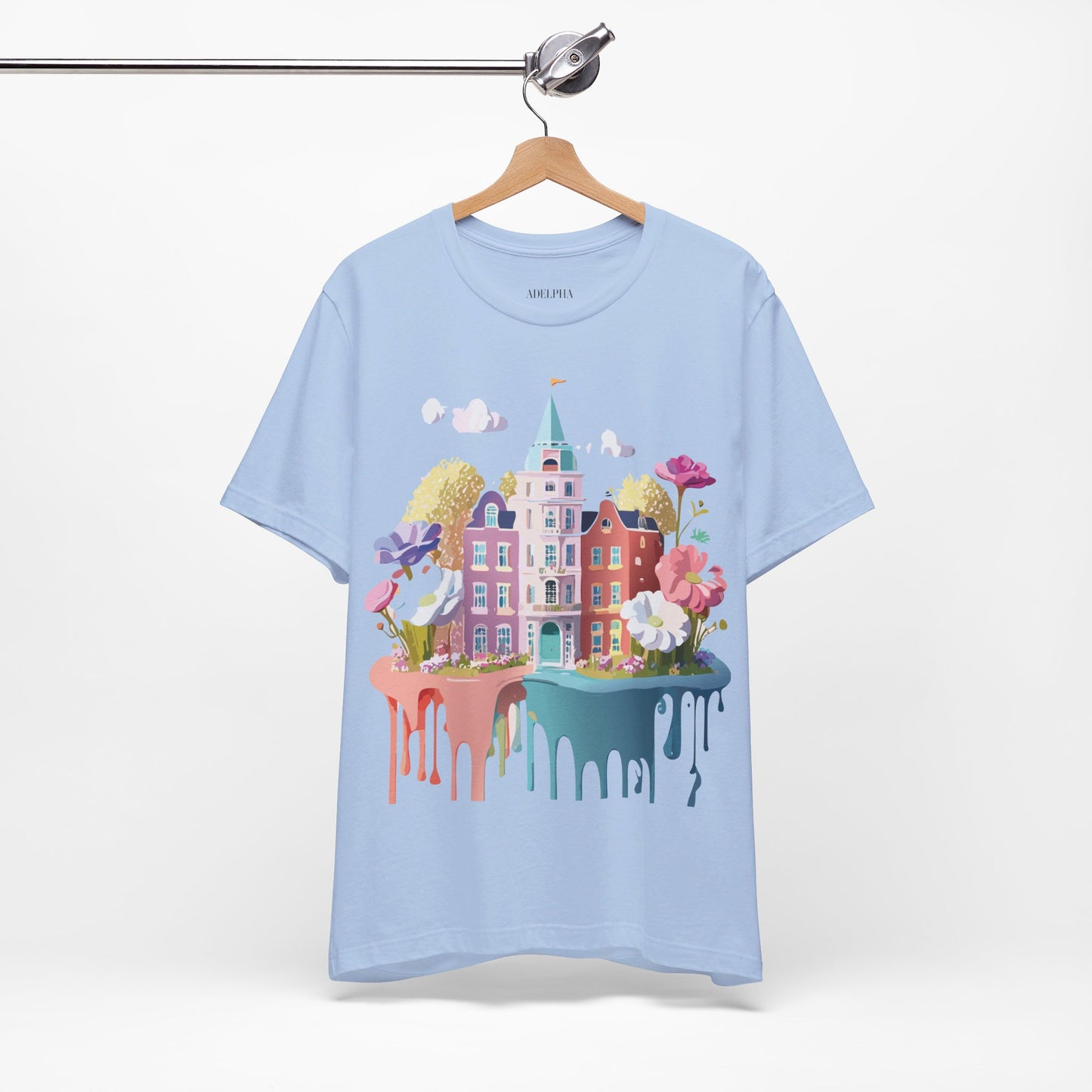Natural Cotton Tee Shirt - Beautiful Places Collection - Amsterdam Printify