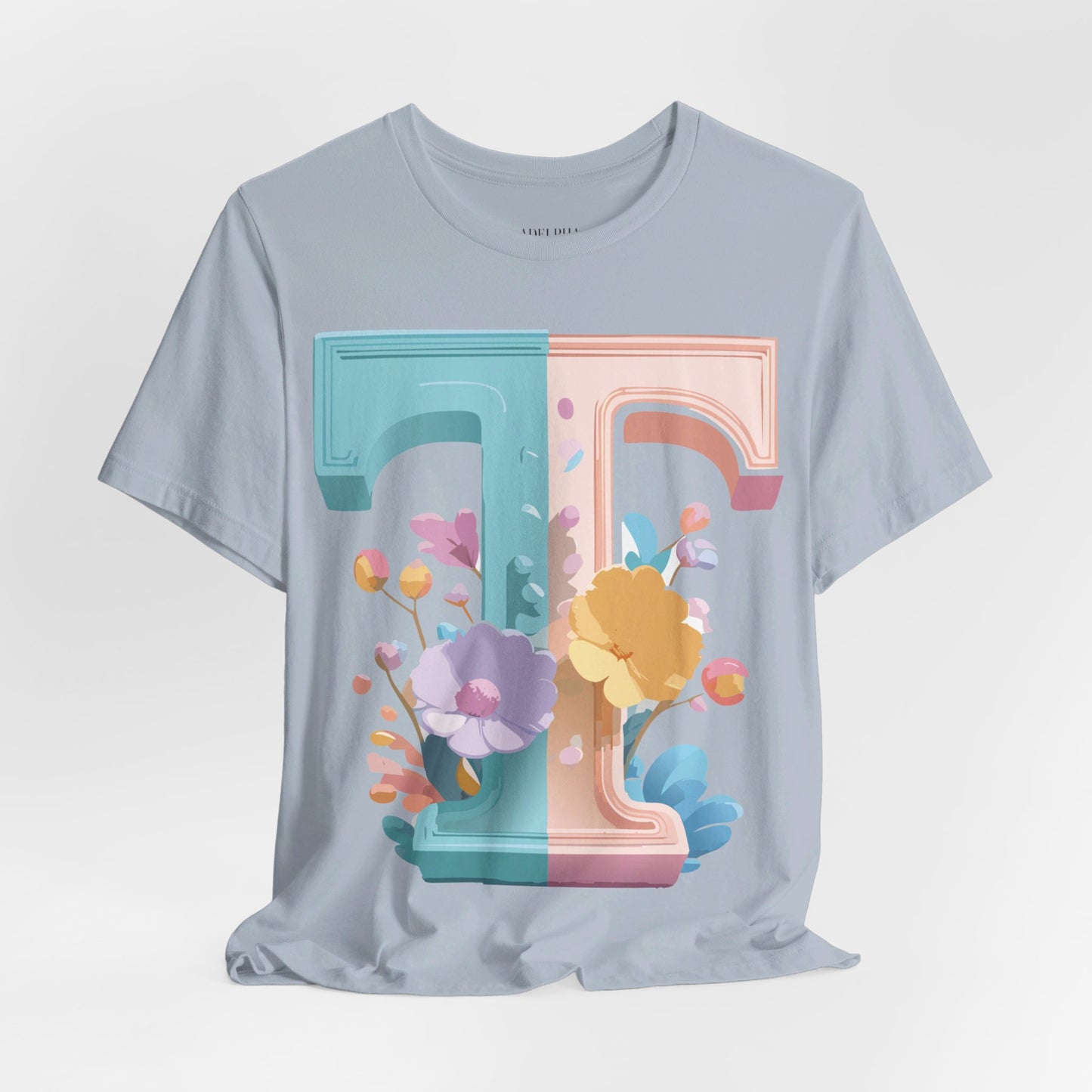 Natural Cotton Tee Shirt - Letters Collection - T Printify