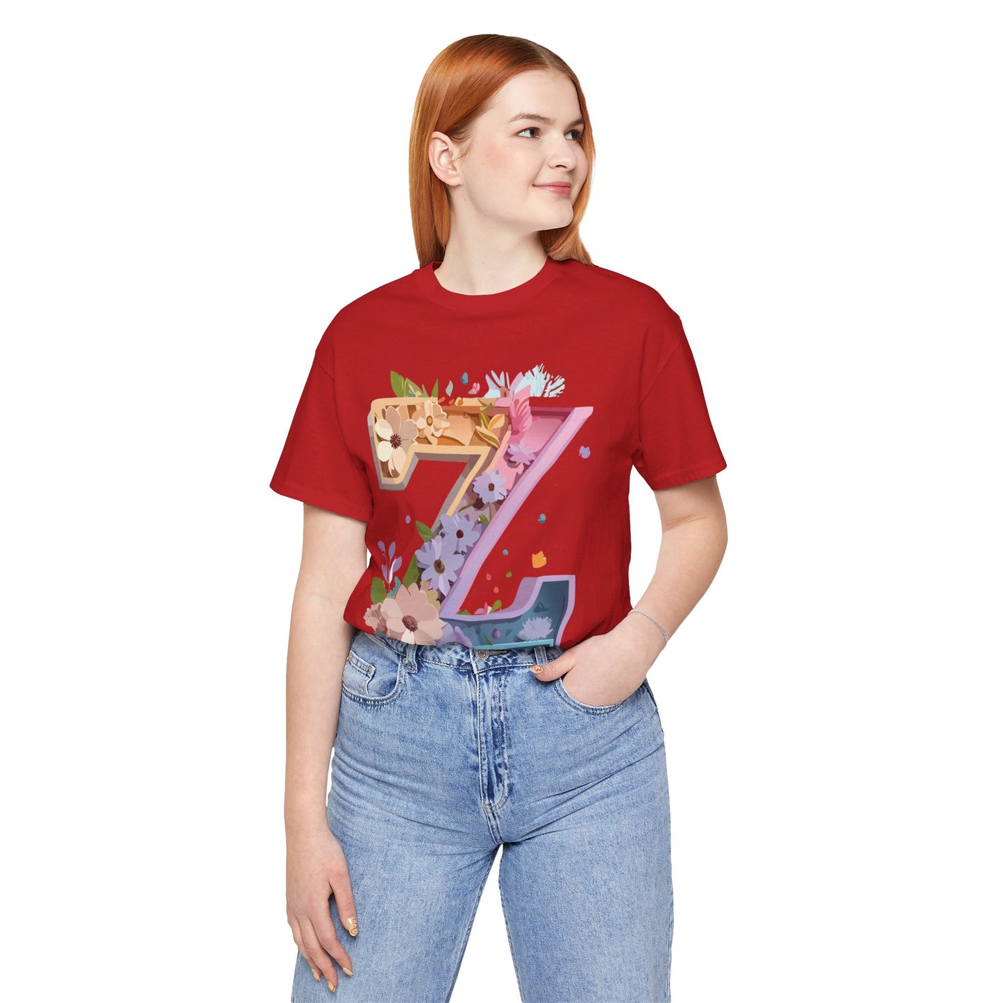 Natural Cotton Tee Shirt - Letters Collection - Z Printify