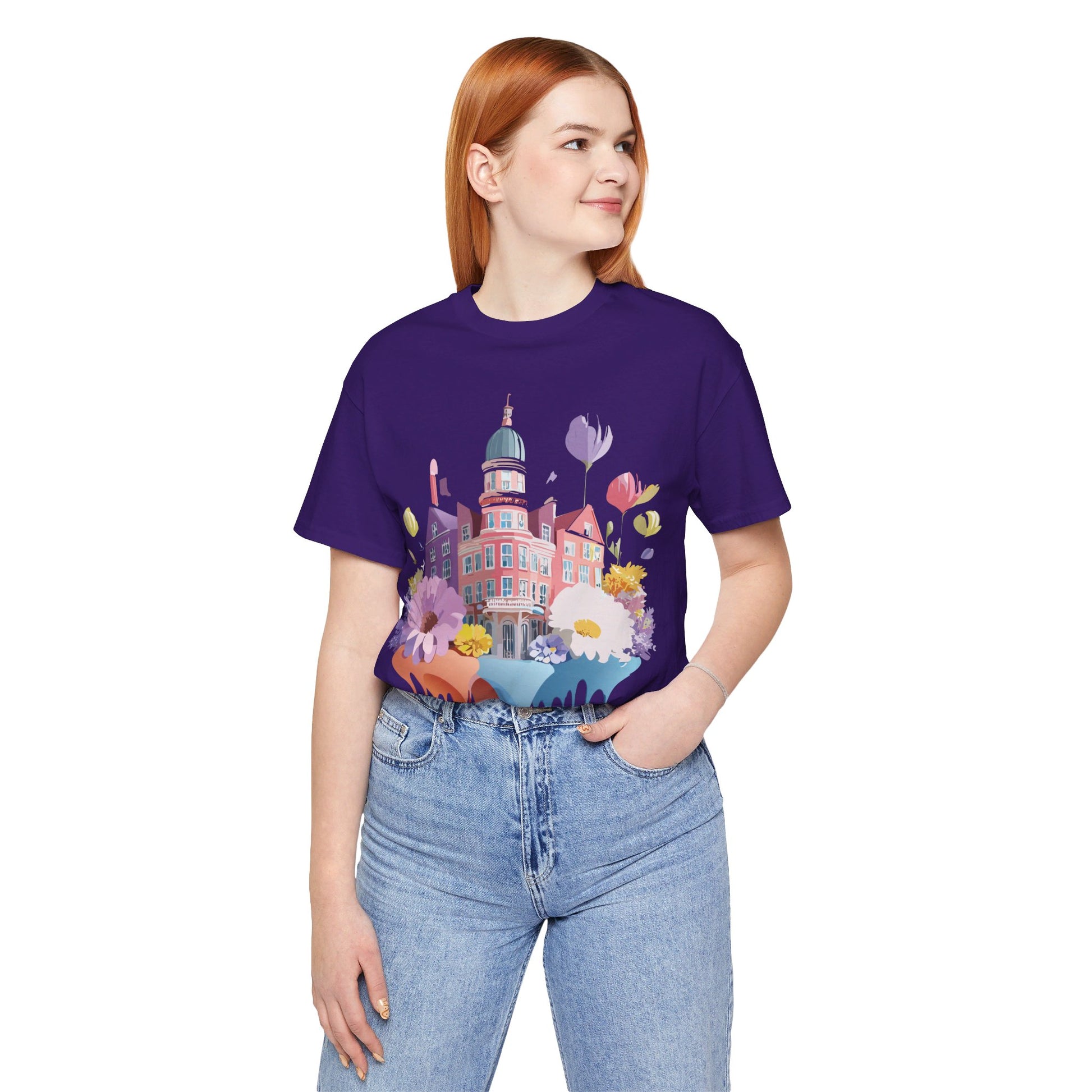 Natural Cotton Tee Shirt - Beautiful Places Collection - Amsterdam Printify
