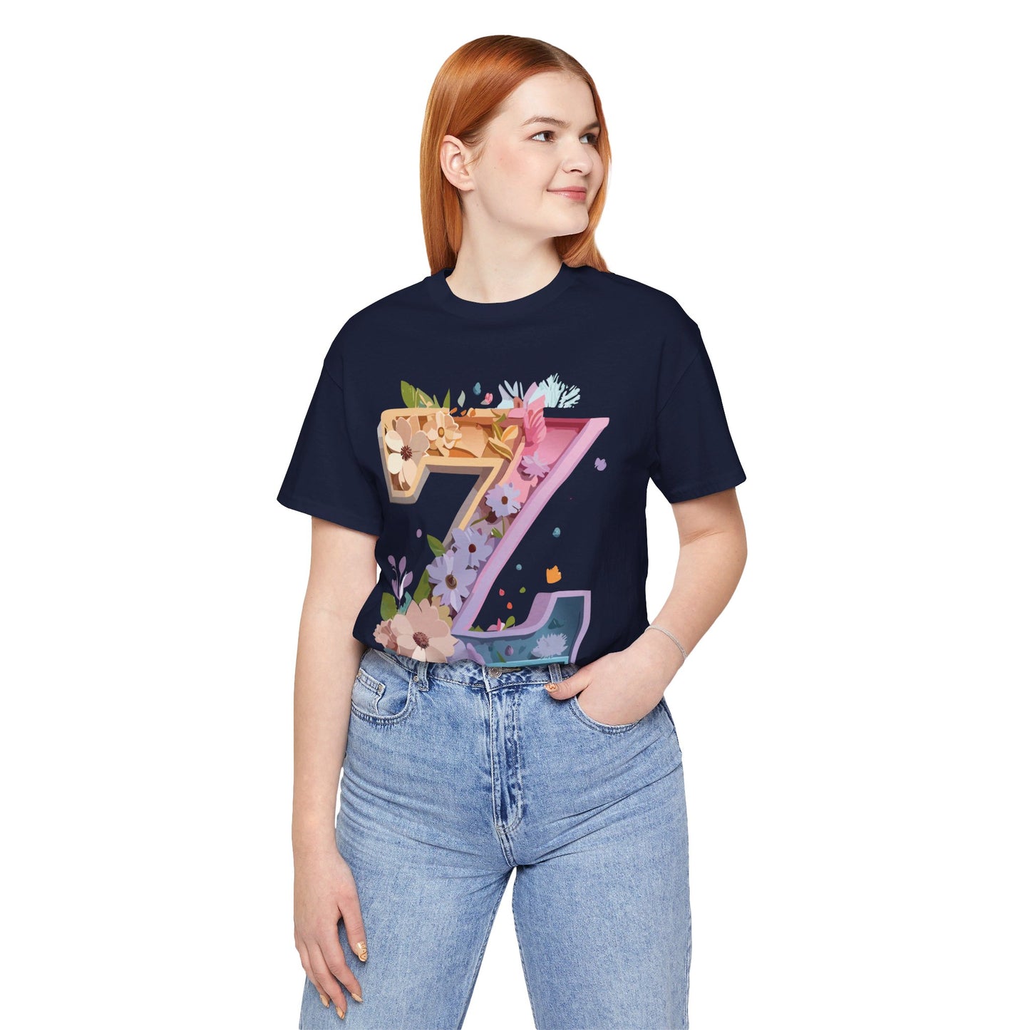 Natural Cotton Tee Shirt - Letters Collection - Z Printify