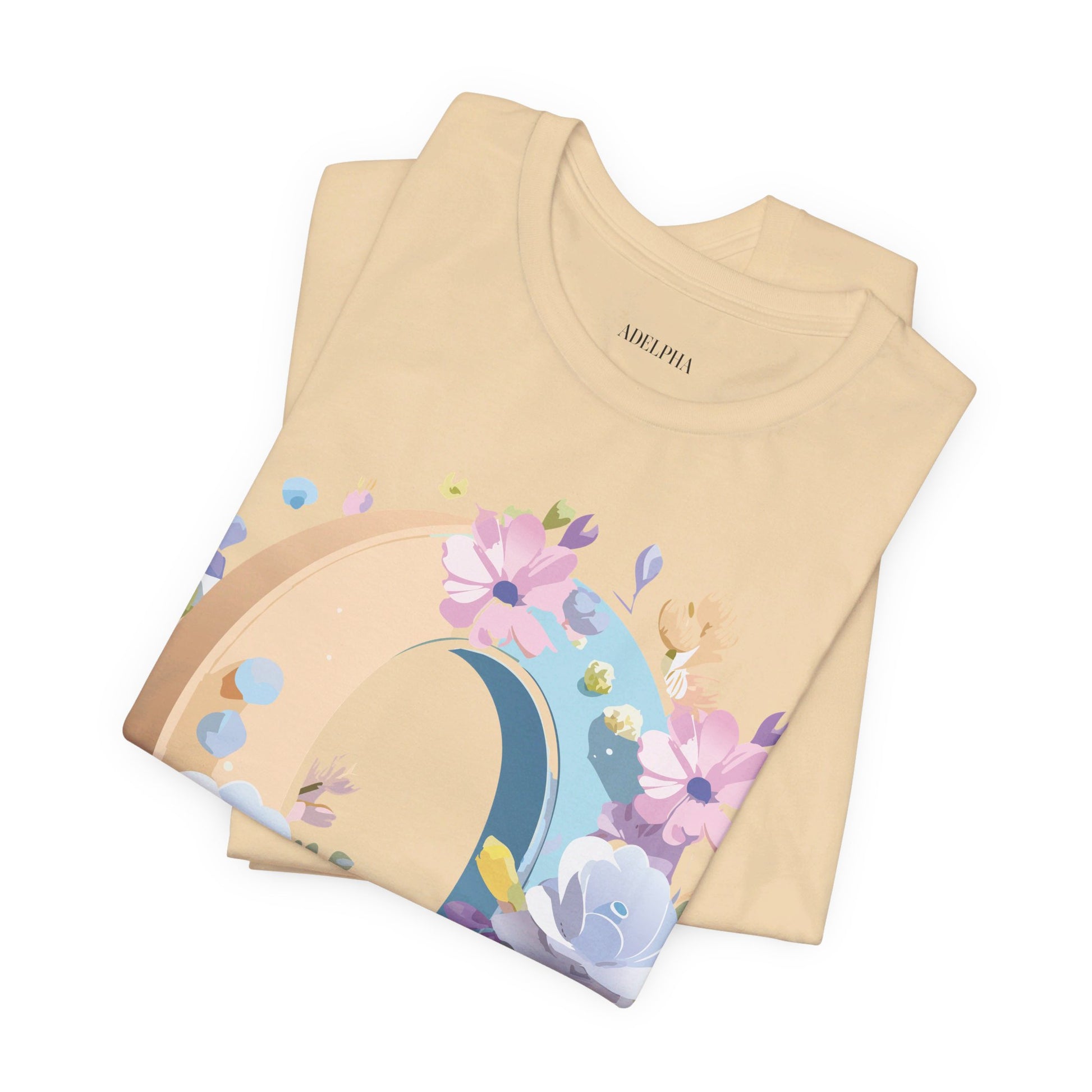 Natural Cotton Tee Shirt - Letters Collection - O Printify