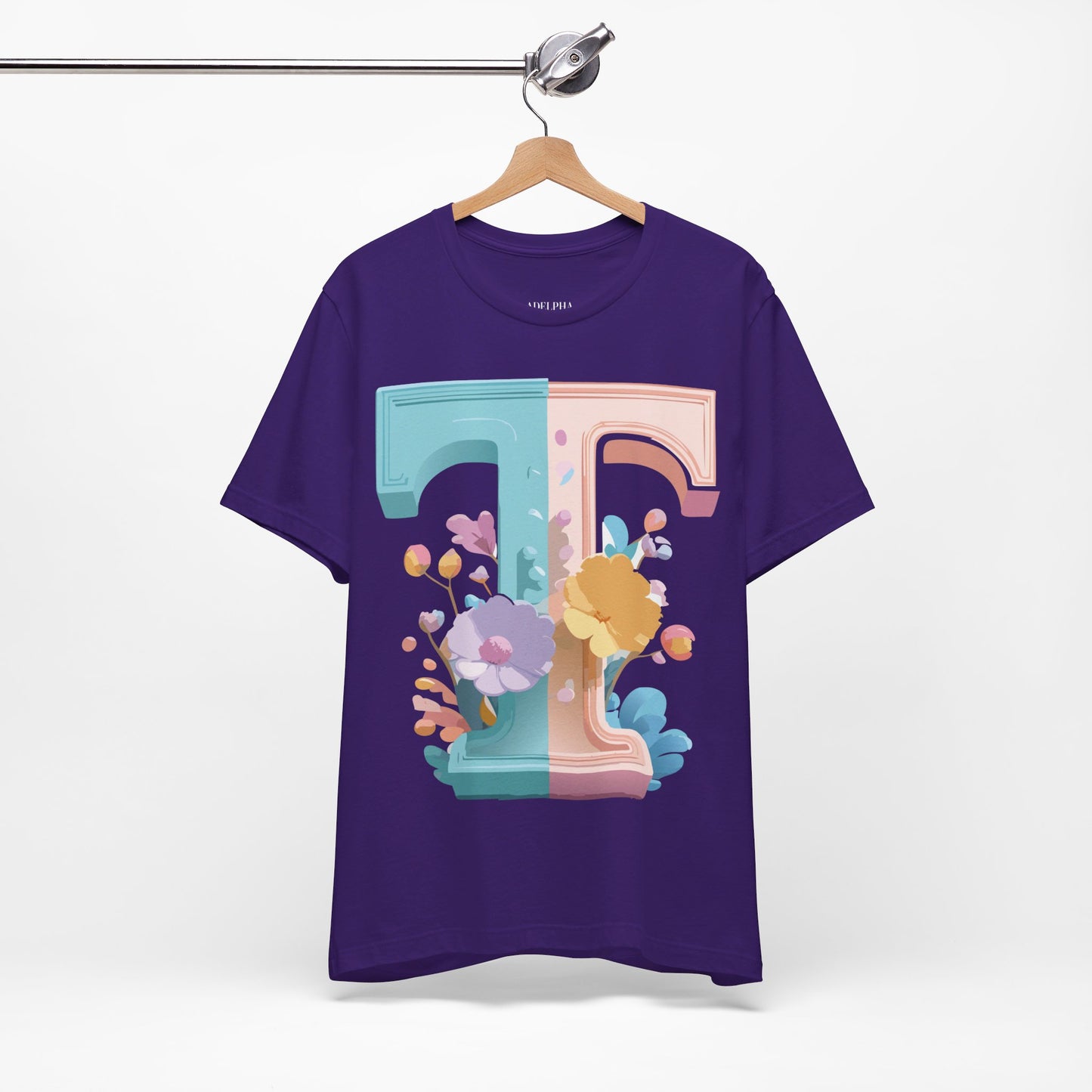 Natural Cotton Tee Shirt - Letters Collection - T Printify