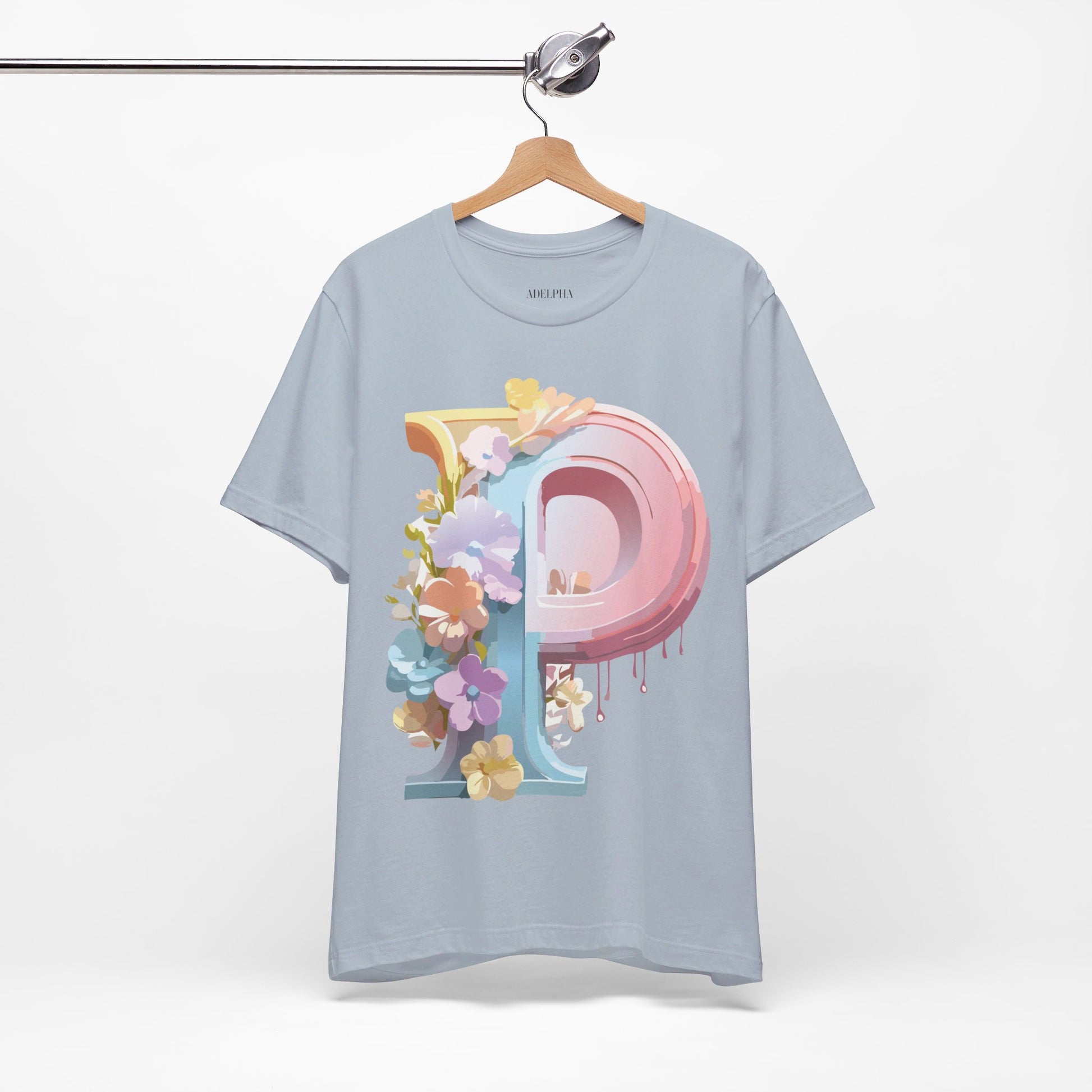 Natural Cotton Tee Shirt - Letters Collection - P Printify