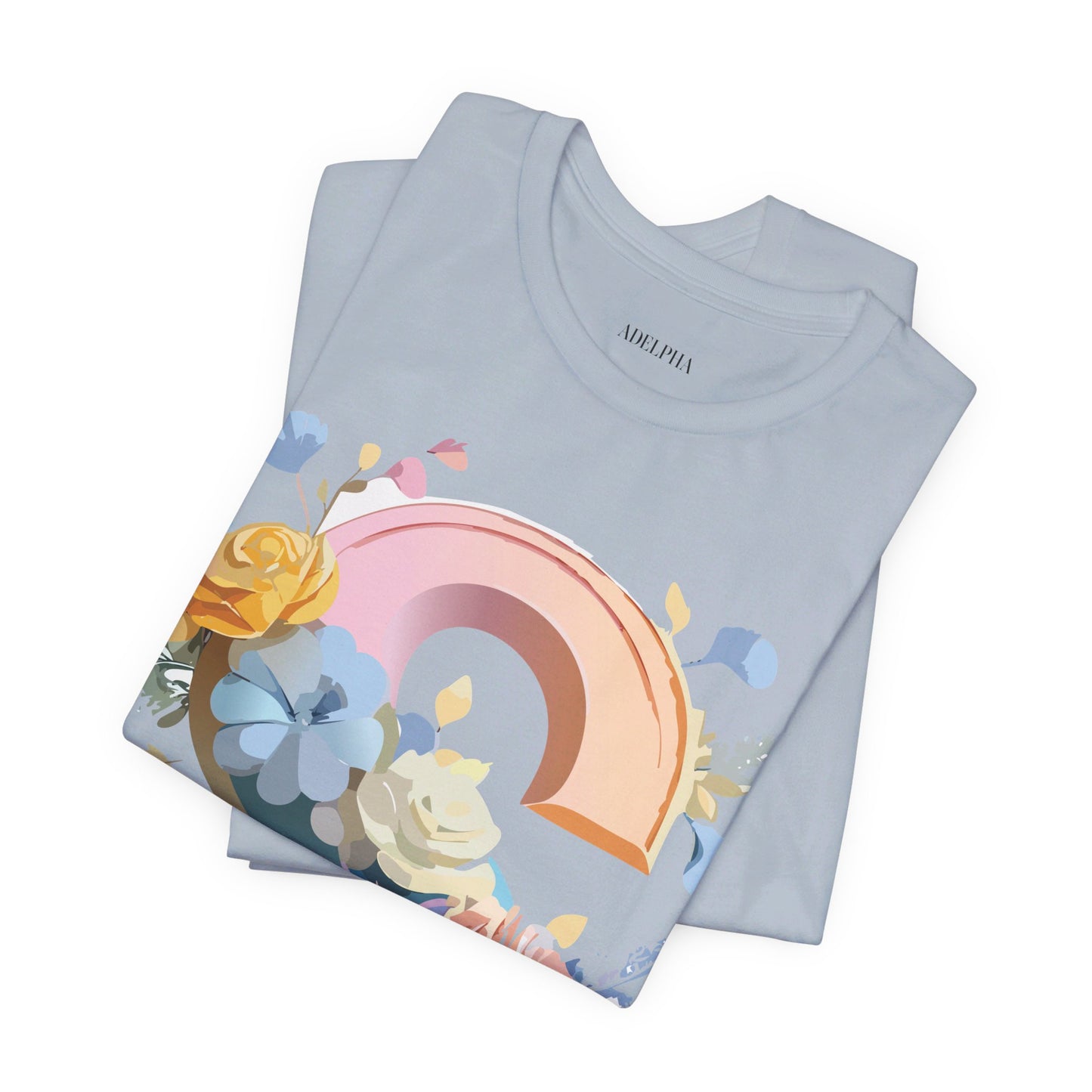 Natural Cotton Tee Shirt - Letters Collection - S Printify