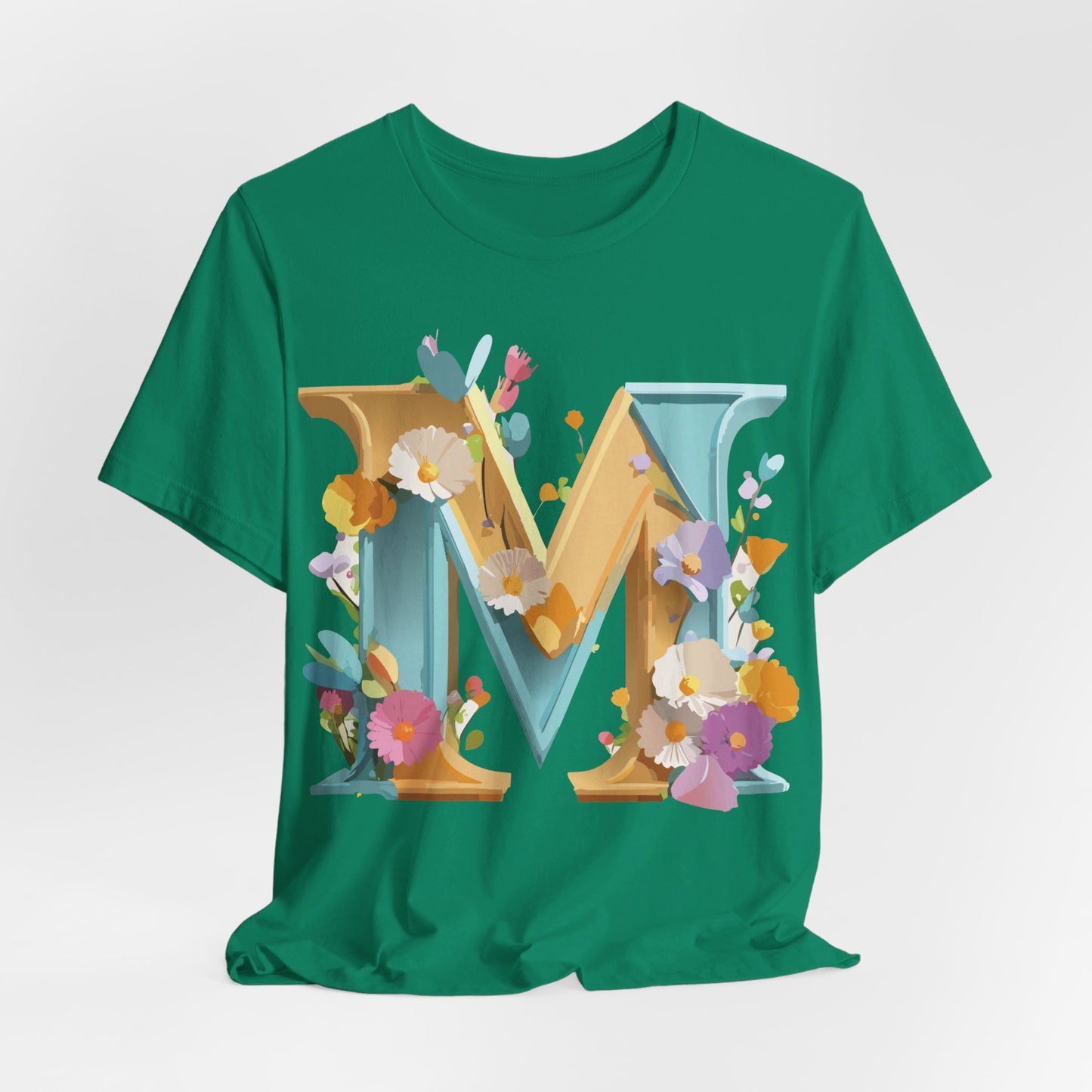 Natural Cotton Tee Shirt - Letters Collection - M Printify