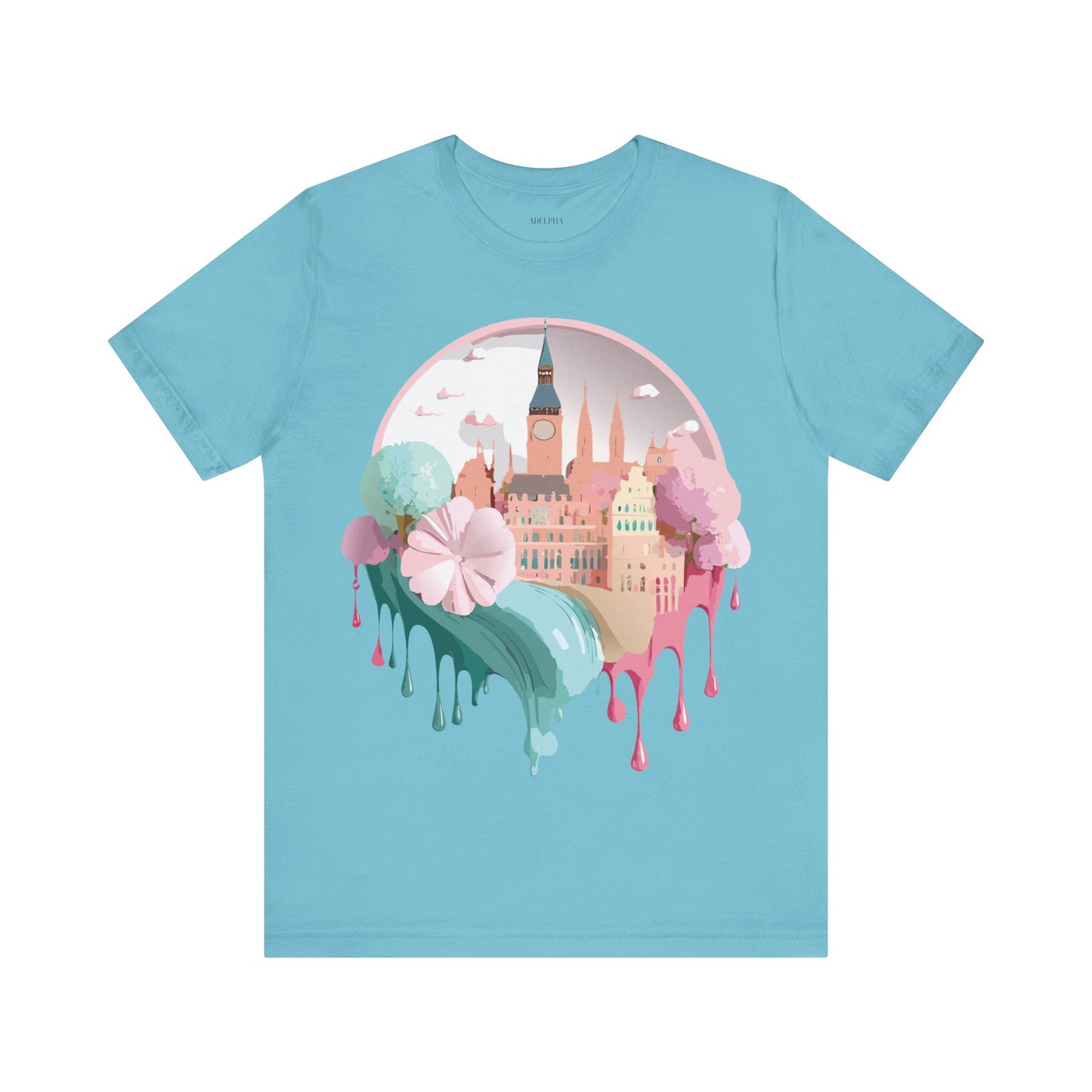 Natural Cotton Tee Shirt - Beautiful Places Collection - Prague Printify