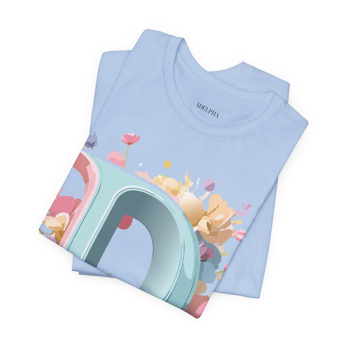 Natural Cotton Tee Shirt - Letters Collection - D Printify
