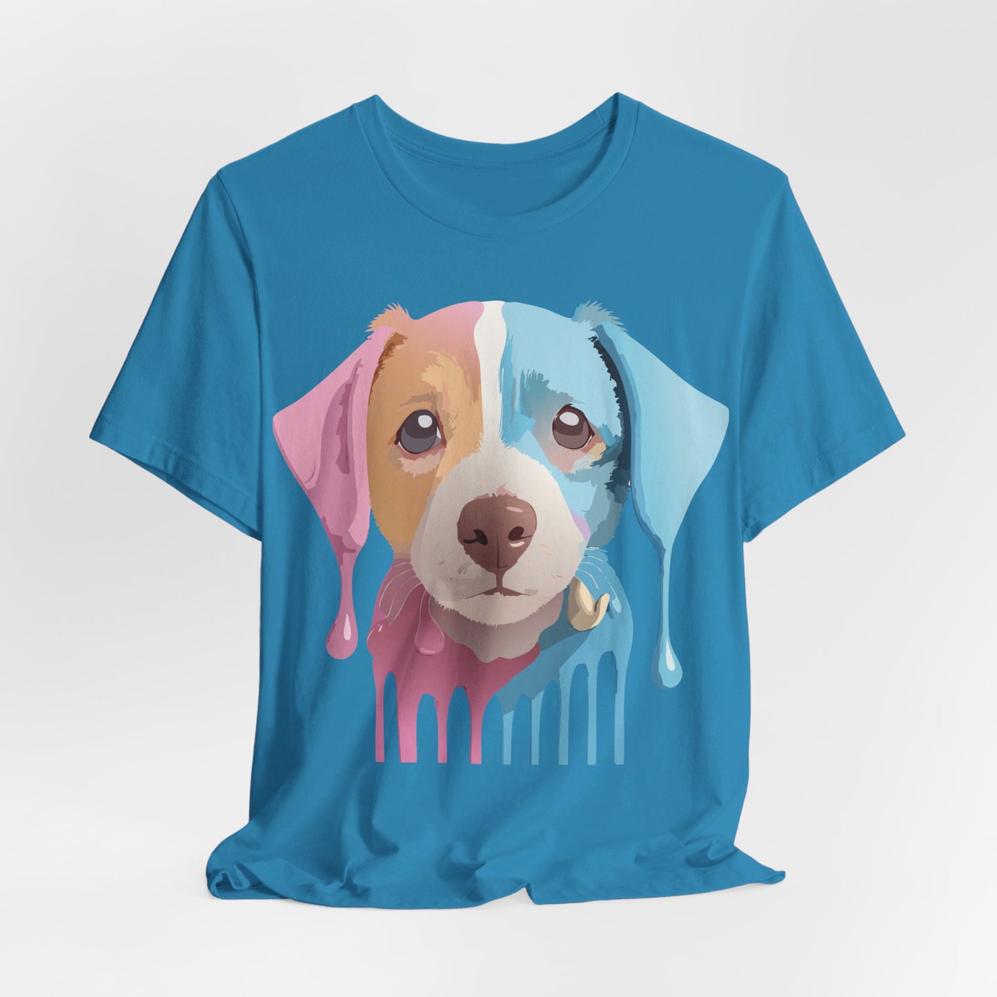 Natural Cotton Tee Shirt with Dog Printify