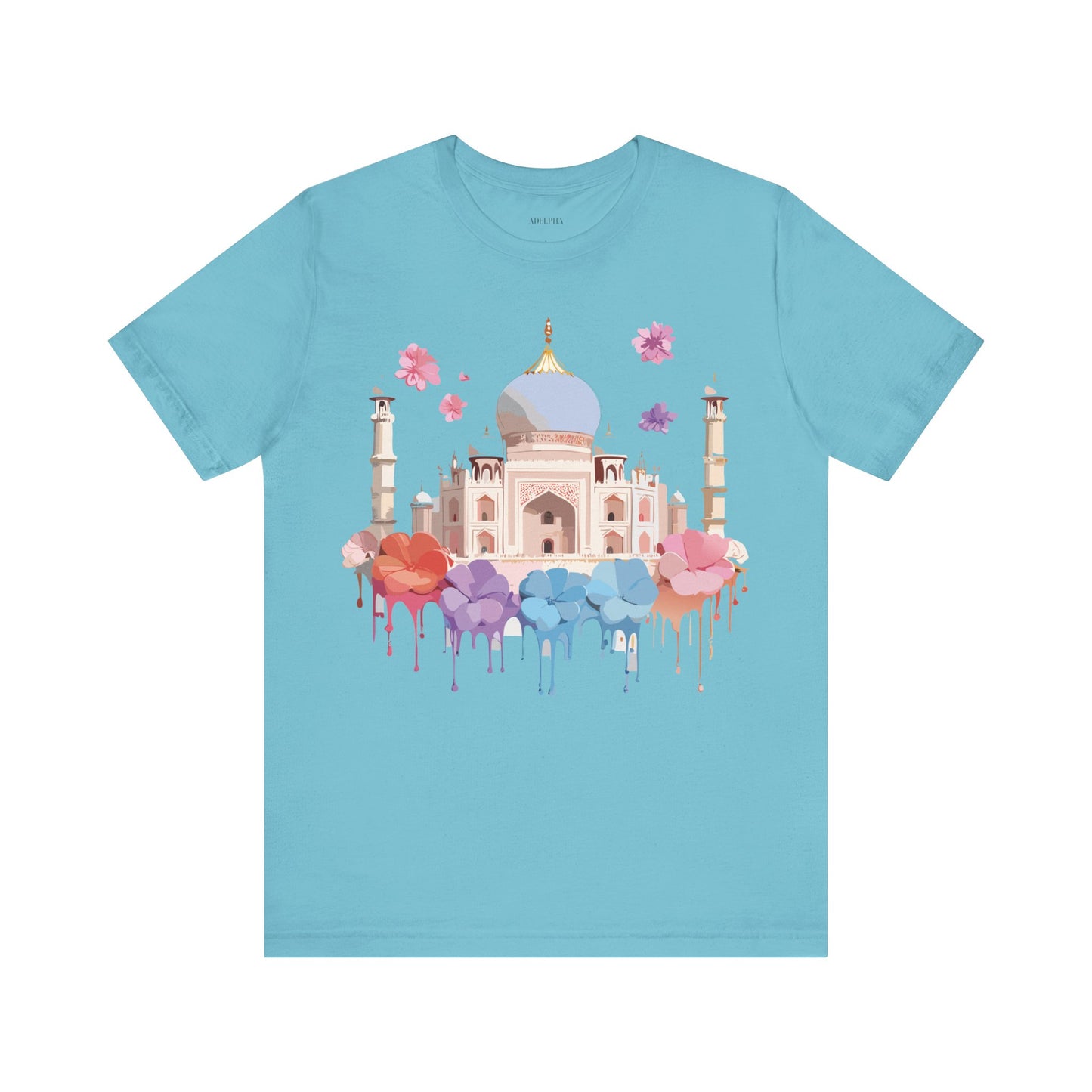 Natural Cotton Tee Shirt - Taj Mahal, India Printify