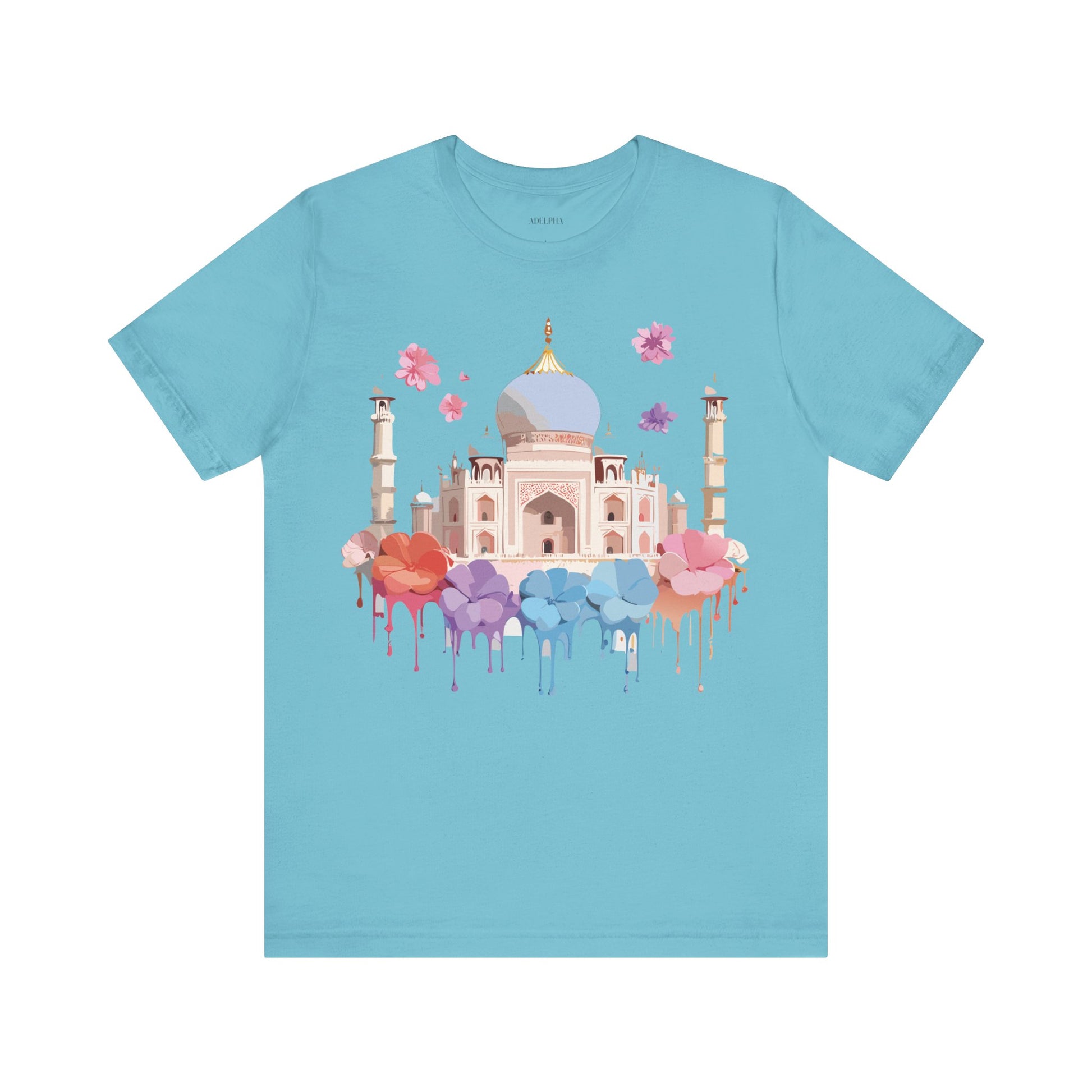 Natural Cotton Tee Shirt - Taj Mahal, India Printify