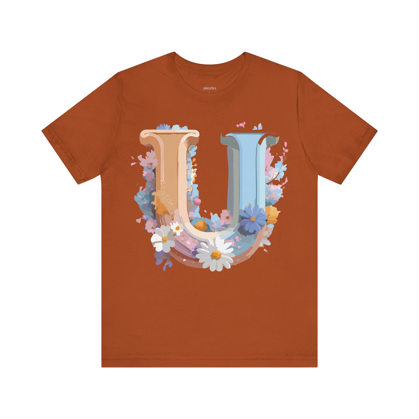 Natural Cotton Tee Shirt - Letters Collection - U Printify