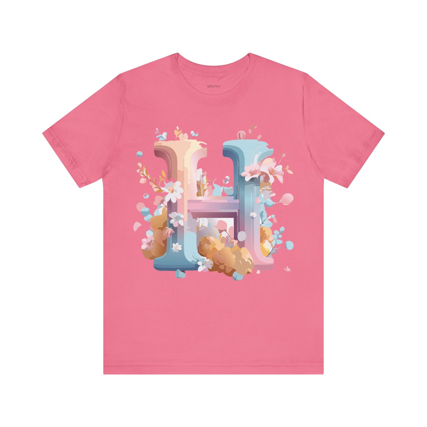 Natural Cotton Tee Shirt - Letters Collection - H Printify