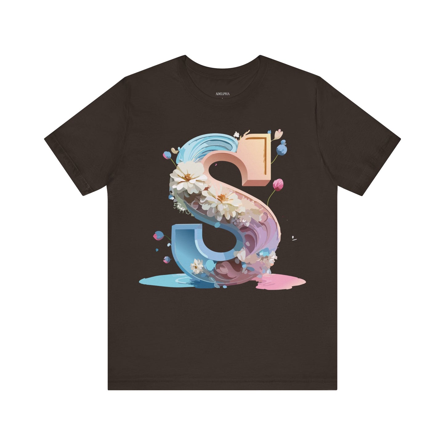 Natural Cotton Tee Shirt - Letters Collection - S Printify
