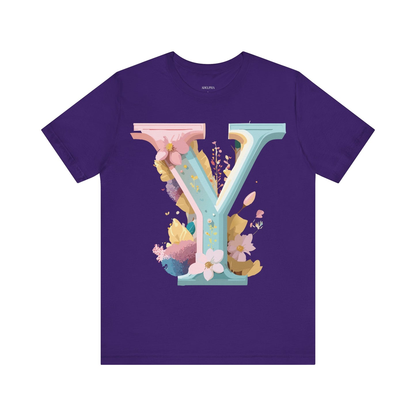 Natural Cotton Tee Shirt - Letters Collection - Y Printify