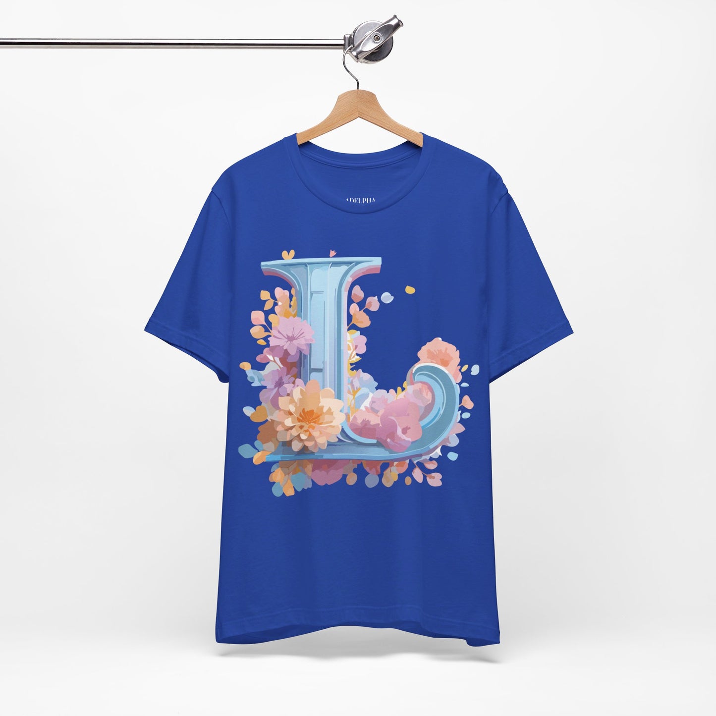 Natural Cotton Tee Shirt - Letters Collection - L Printify