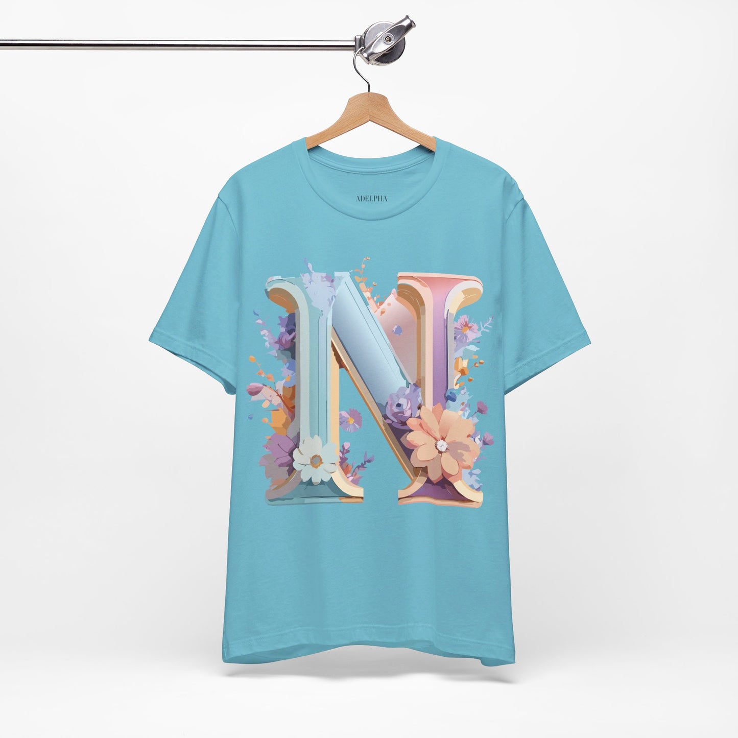 Natural Cotton Tee Shirt - Letters Collection - N Printify