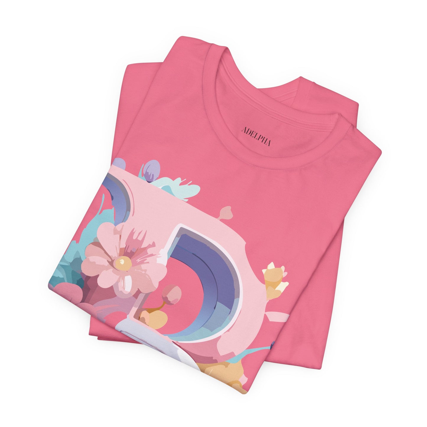 Natural Cotton Tee Shirt - Letters Collection - B Printify