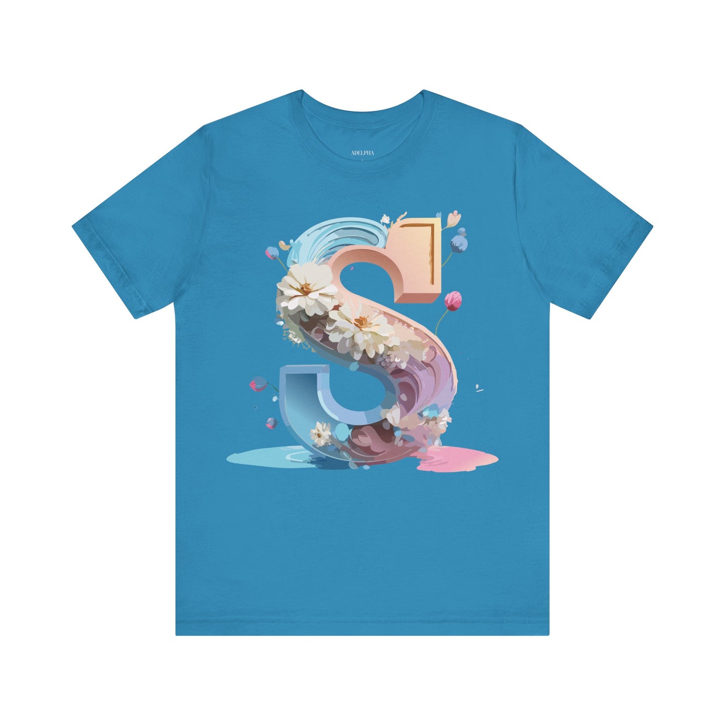 Natural Cotton Tee Shirt - Letters Collection - S Printify