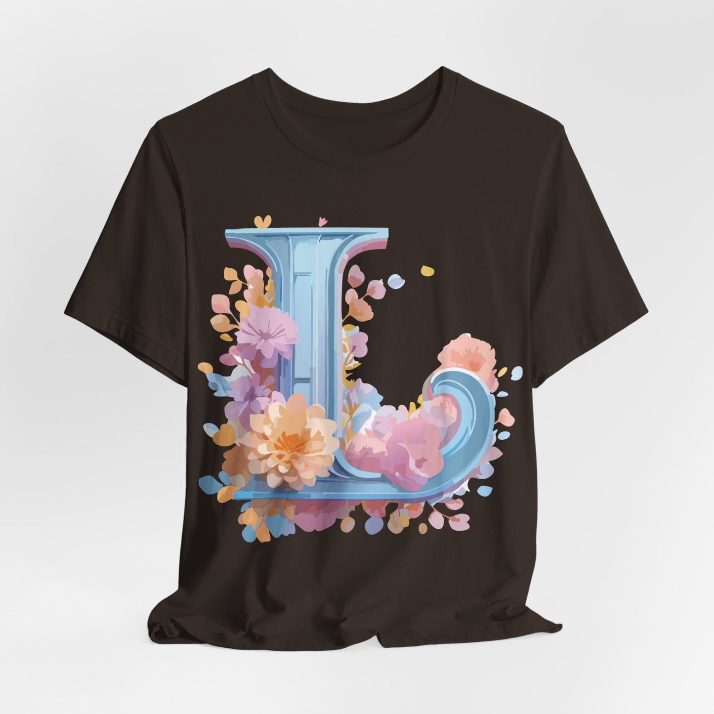 Natural Cotton Tee Shirt - Letters Collection - L Printify