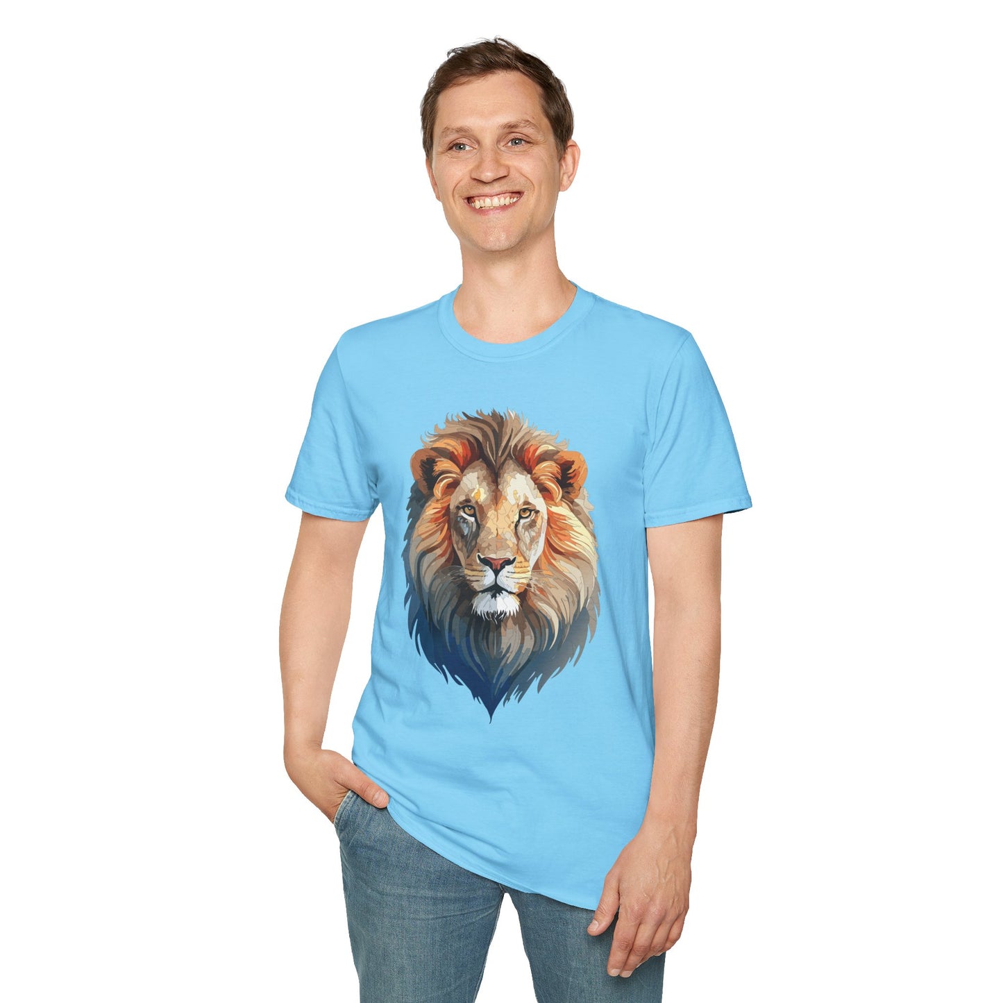 Lion Shirt, Shirt with Lion, Floral Lion Tee, Shirt with Animals
