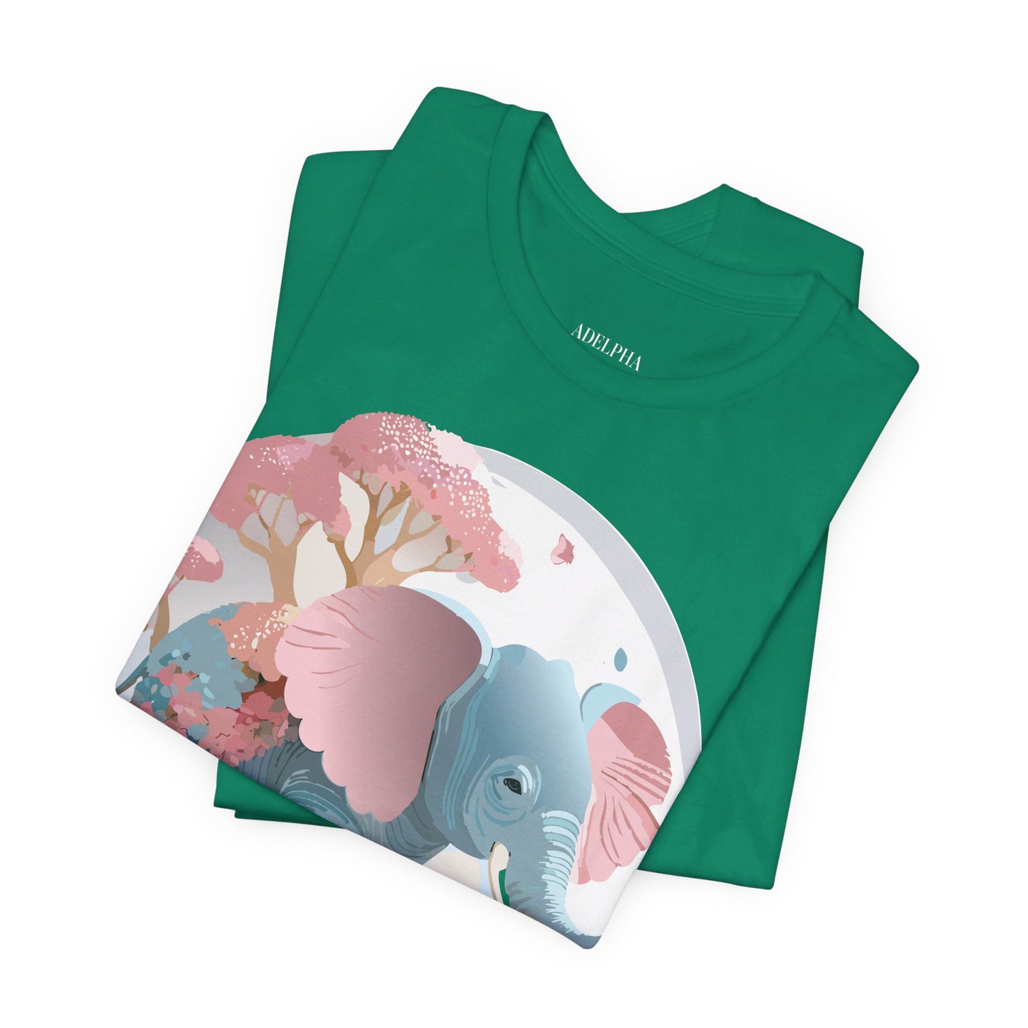 Natural Cotton Tee Shirt with Elephant Printify