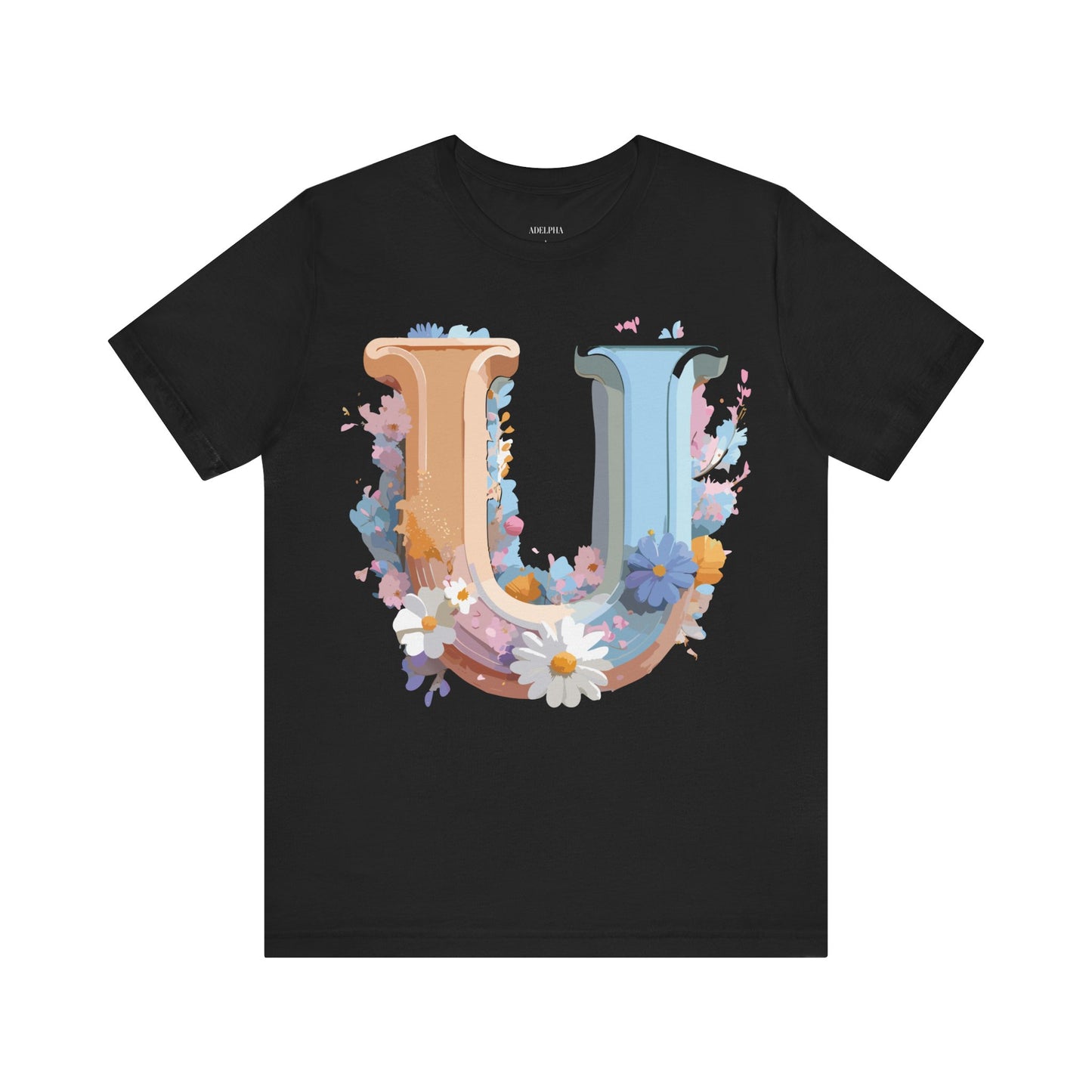 Natural Cotton Tee Shirt - Letters Collection - U Printify